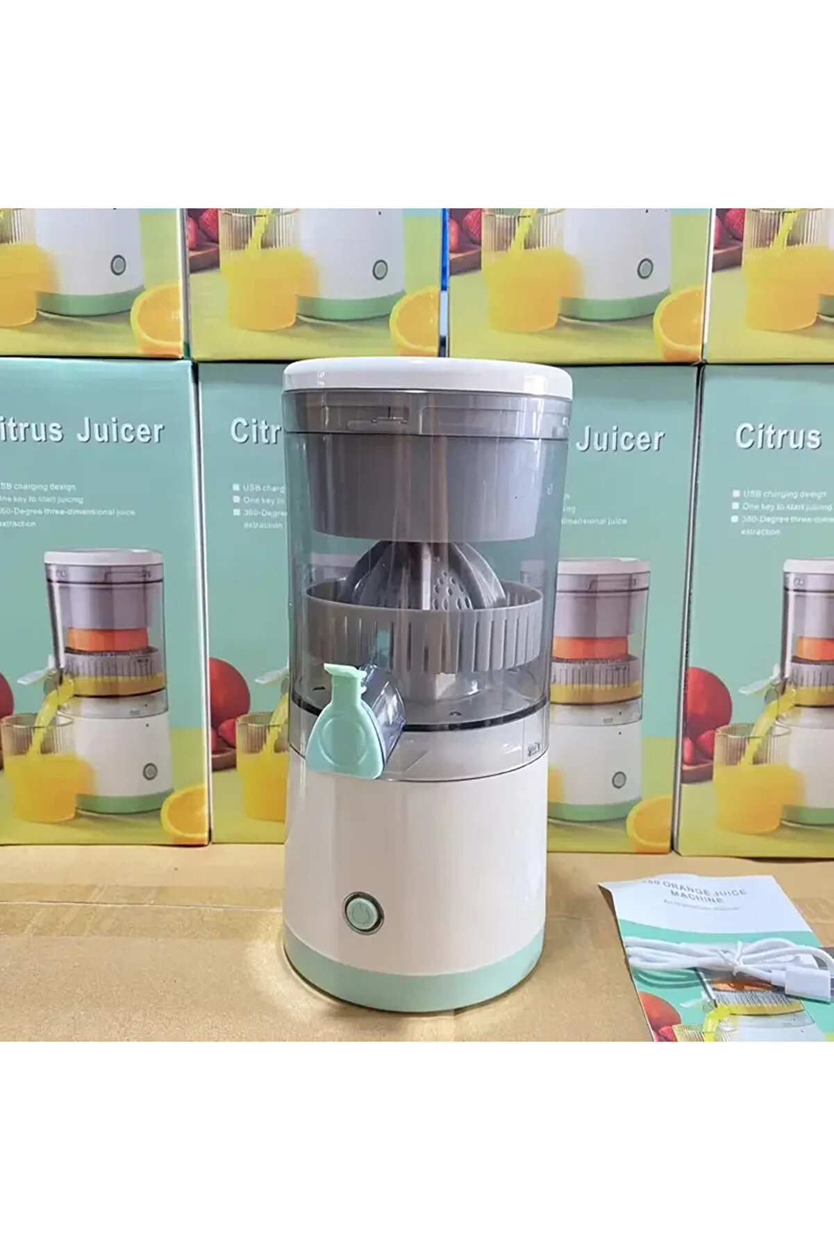 Go İthalat Kablosuz Taşınabi̇li̇r Şarjlı Narenci̇ye Sıkacağı Portakal Meyve Sıkacağı (4940)