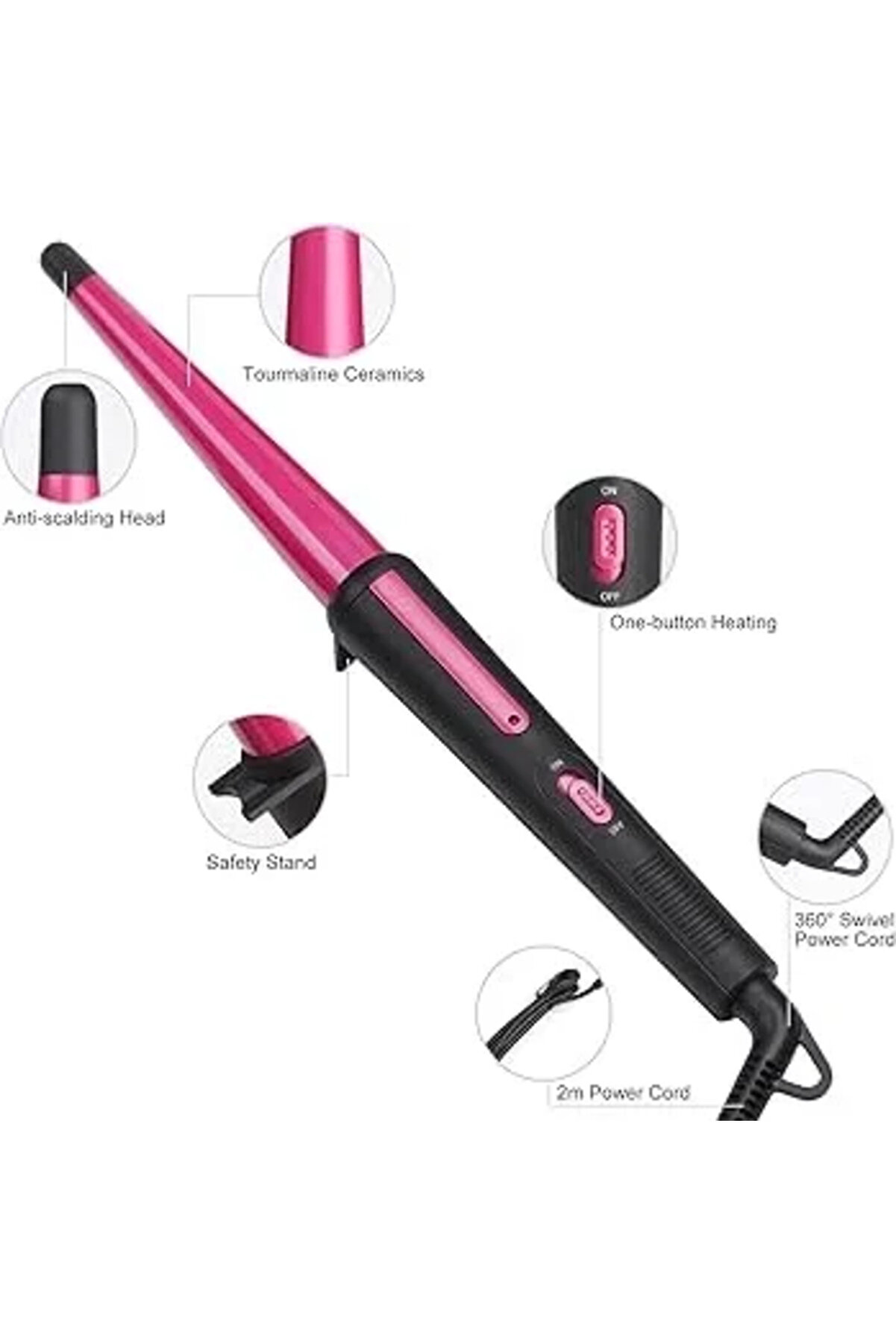 Go İthalat Profesyonel Koni̇k Sa&ccedil; Maşası Gw-7300 (4457)