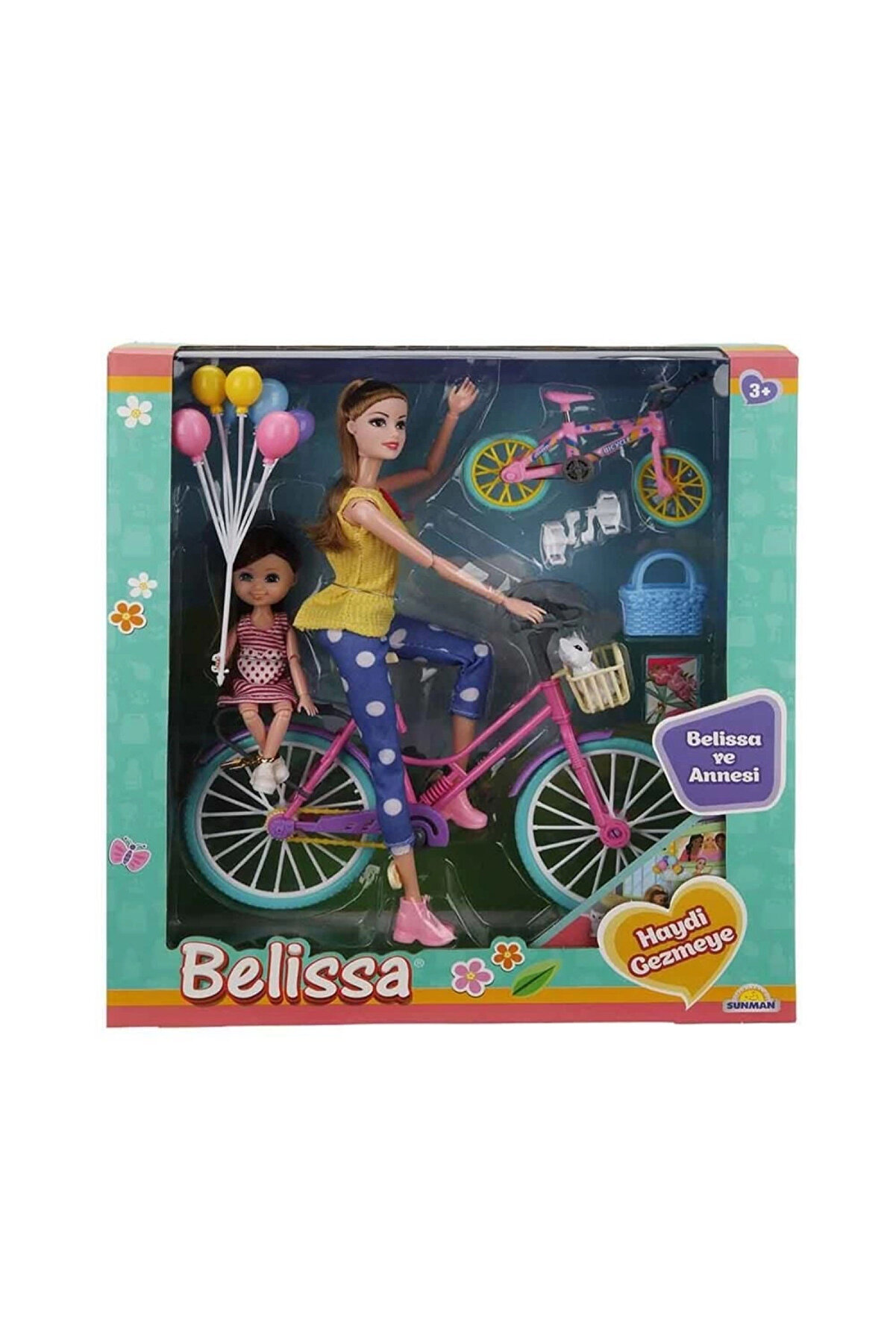 Sunman 30 Cm Belissa ve Annesi Haydi Gezmeye Bebek Seti
