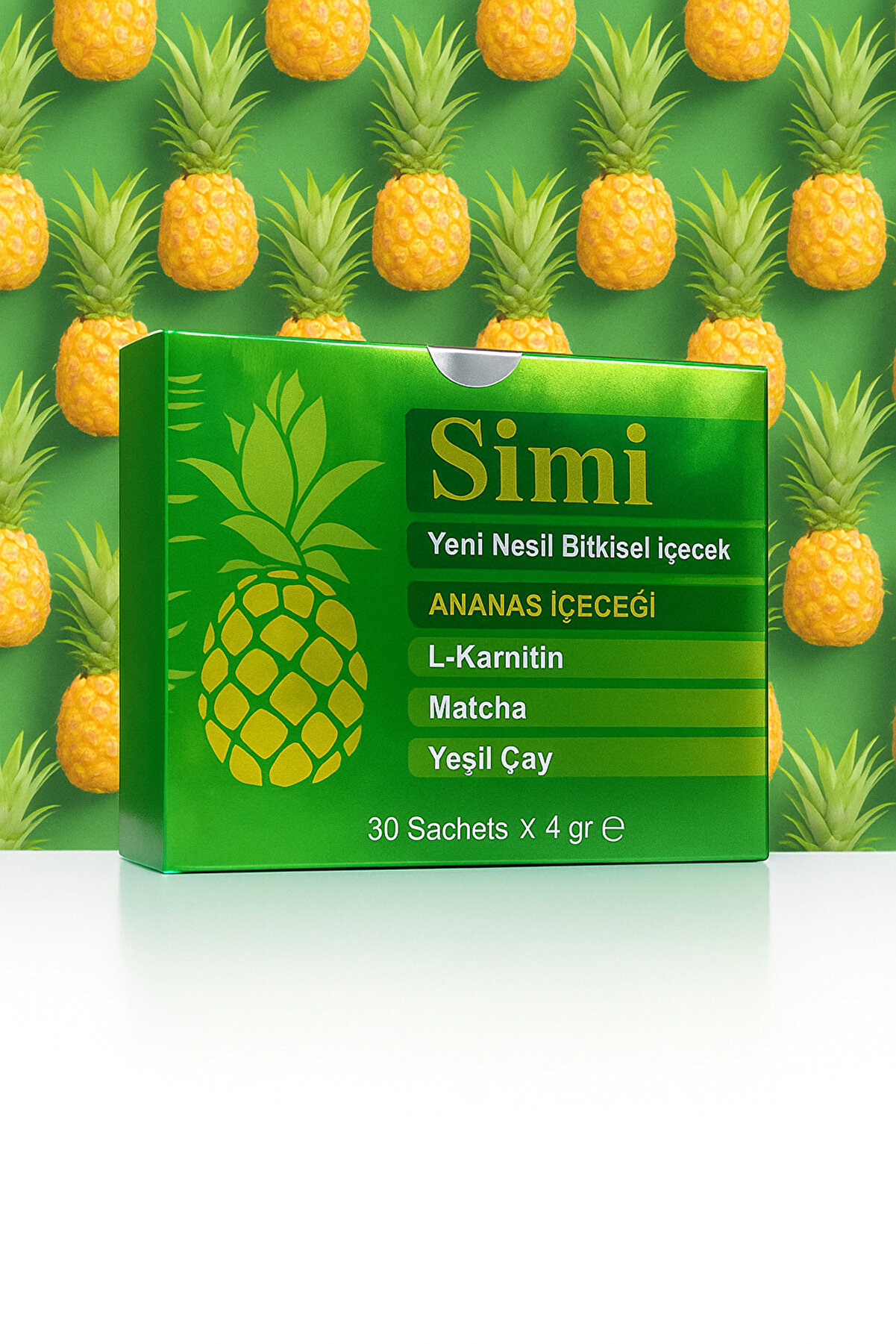 aleyna baharat Simi Ananaslı İçecek L-Karnitin Matcha Yeşil Çay İçerikli