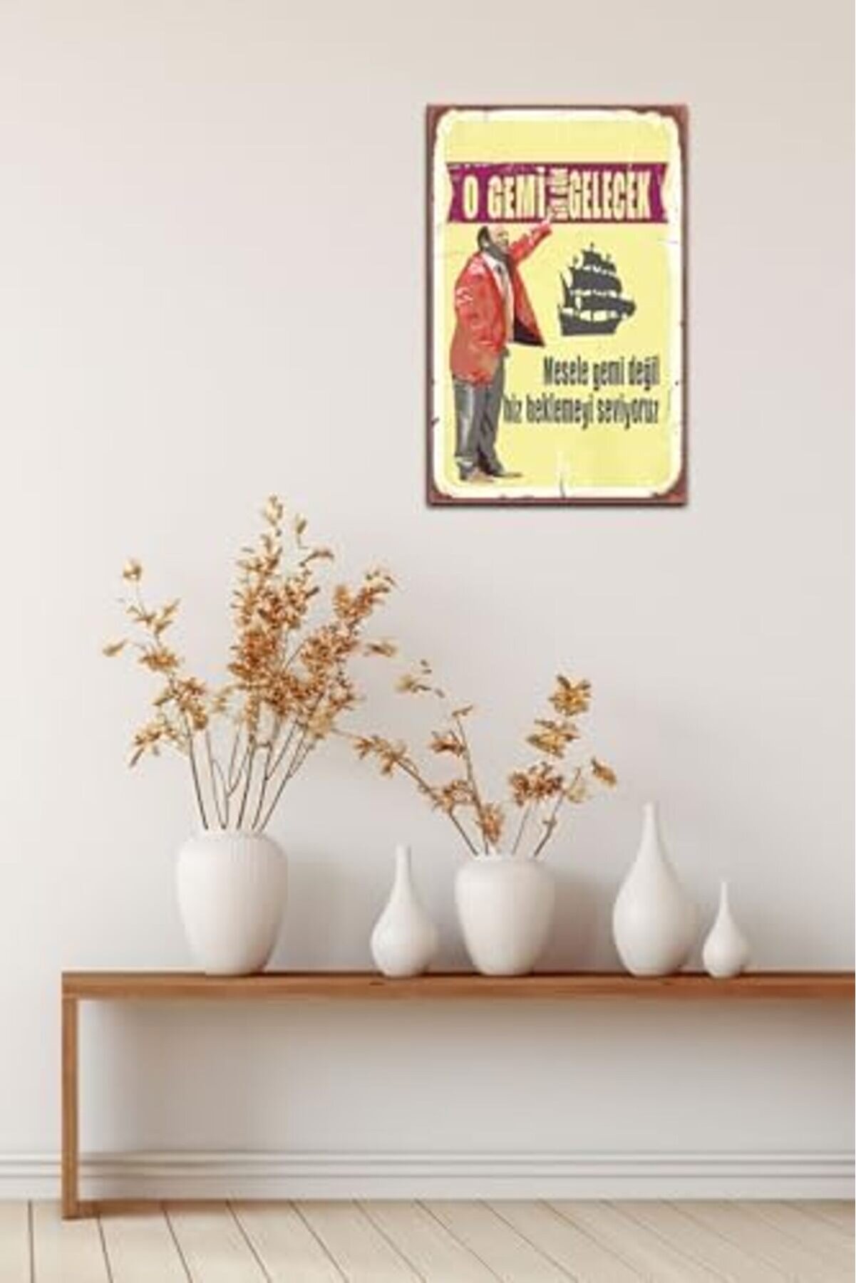 Gçavm O Gemi̇ Bi̇r Gün Gelecek Retro Vi̇ntage Ahşap Mdf Tablo Drtr0097 Shopgç 1174074
