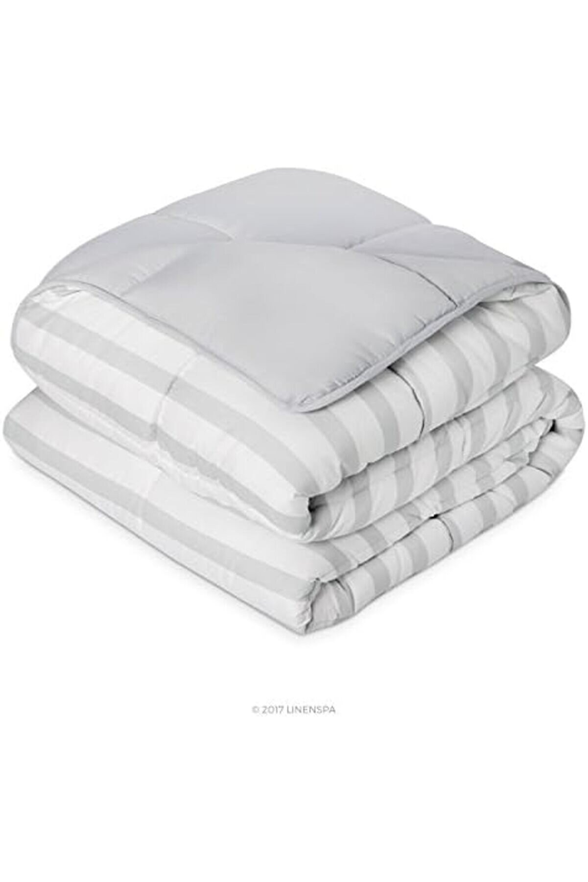 Aclyashop (Cali̇forni̇a, Grey/ Stri̇pe) - Alternati̇ve Qui̇lted Wi̇th Corner Duvet Tabs - Cal Si̇ze 105854