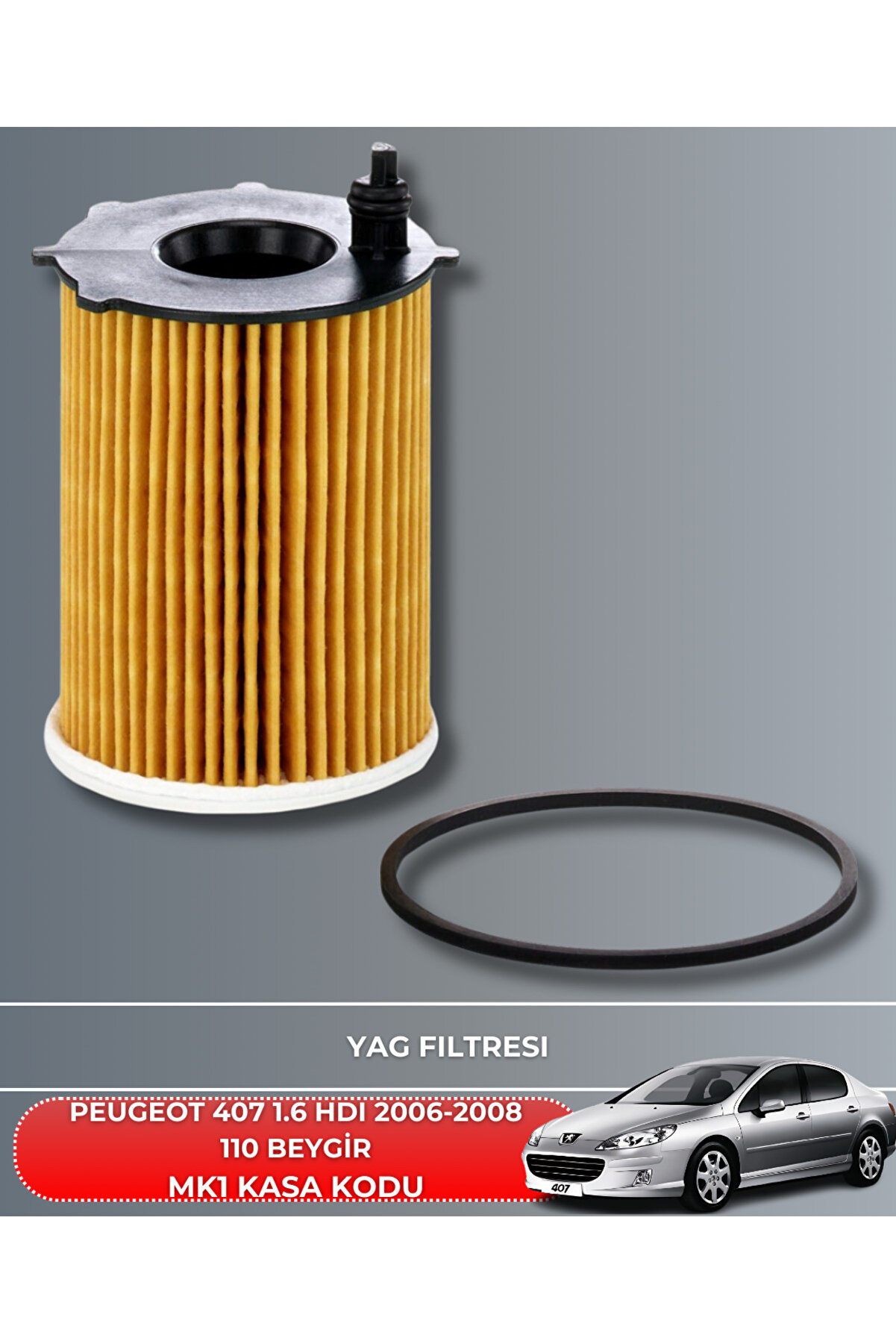 Peugeot 407 1.6 Hdı 2006-2008 110 Beygi̇r Fi̇ltre - Yag Bakım Seti̇