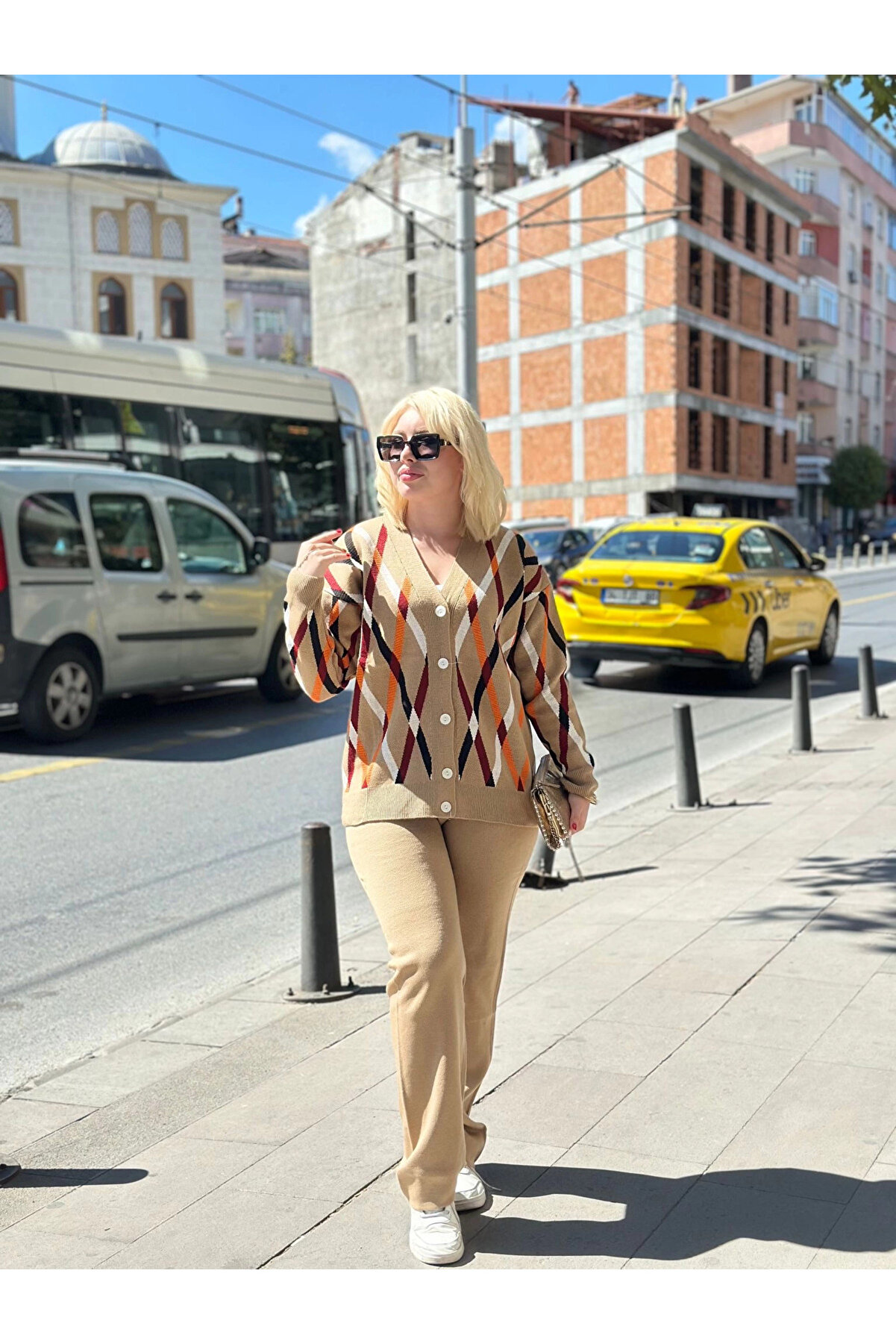 İnti̇ve Li̇ngeri̇e Hırka Pantolon Alt &Uuml;st Tri̇ko Takım Vi̇zon