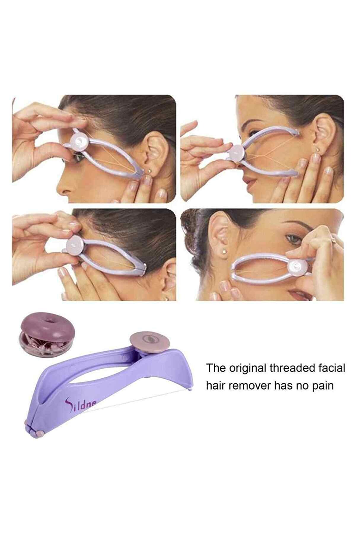 Go İthalat Sli̇que İple Y&uuml;z T&uuml;y Alma Aleti̇ Kaş Kıl Alıcı Epi̇lat&ouml;r (4940)