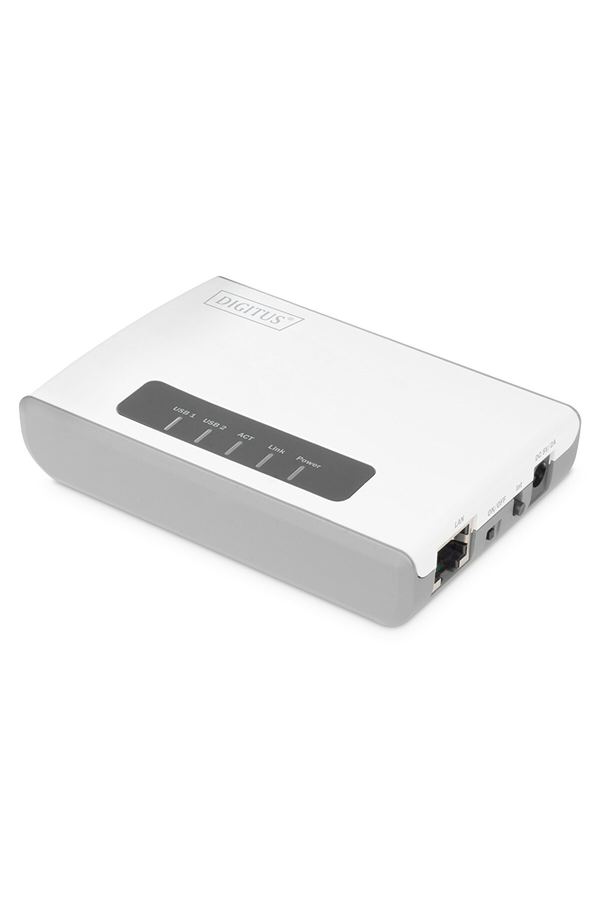 evimdeyokyok Digitus 2-Port USB 2.0 Kablosuz Çok Fonksiyonlu Ağ Sunucusu, 300 Mbps, Network USB Hub, Print Server