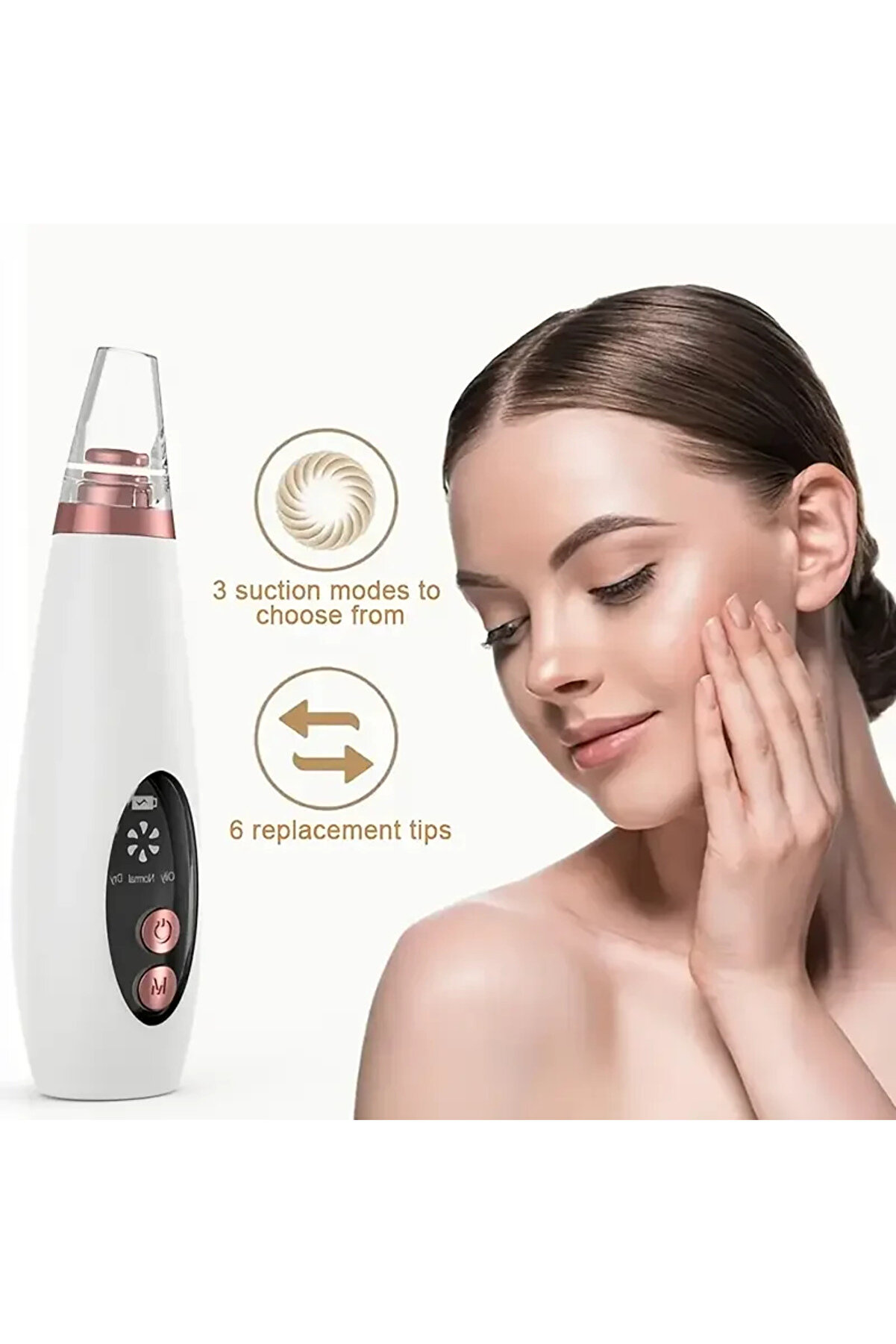 Go İthalat Di̇ji̇tal G&ouml;stergeli̇ Si̇yah Nokta Vakum Ci̇hazı 6 Başlık (4457)