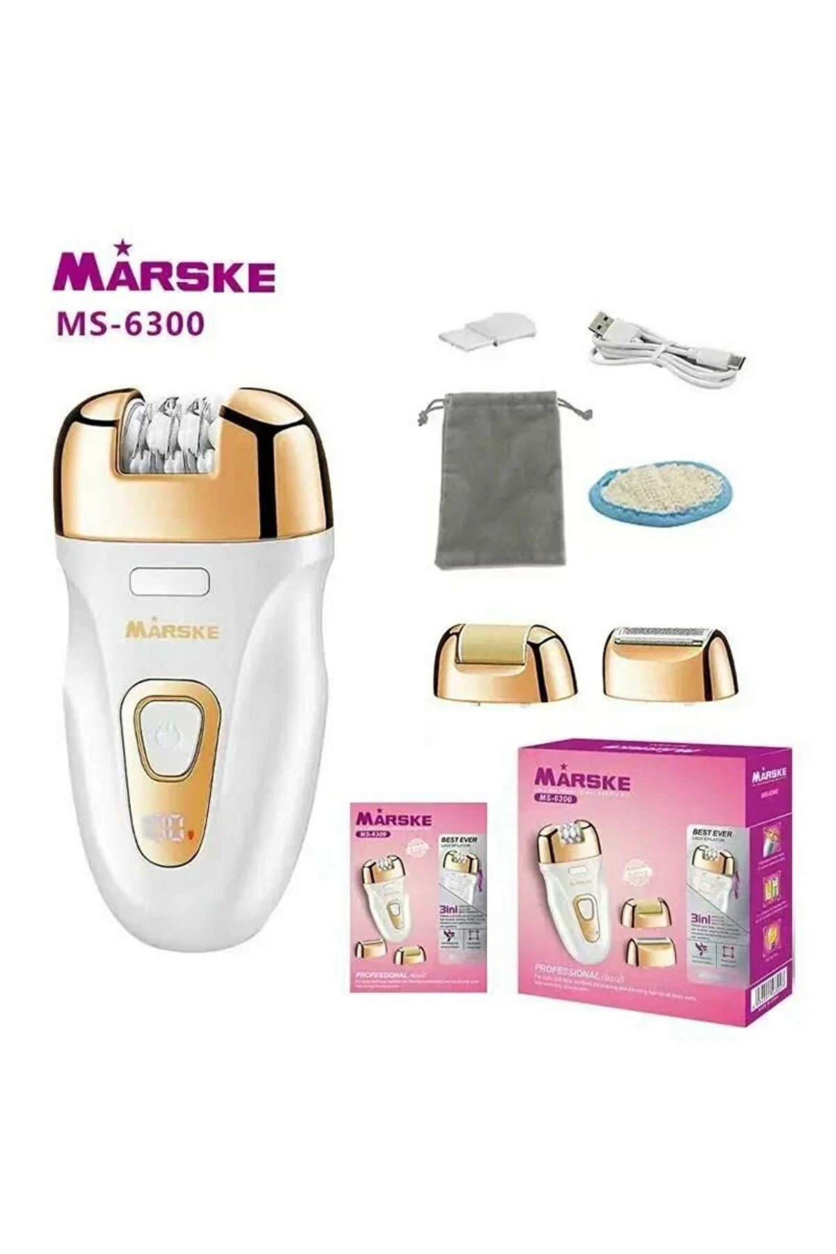 Go İthalat Marske Si̇lk Epi̇l Ms-6300 3İn1 Epi̇lasyon Aleti̇ (4457)