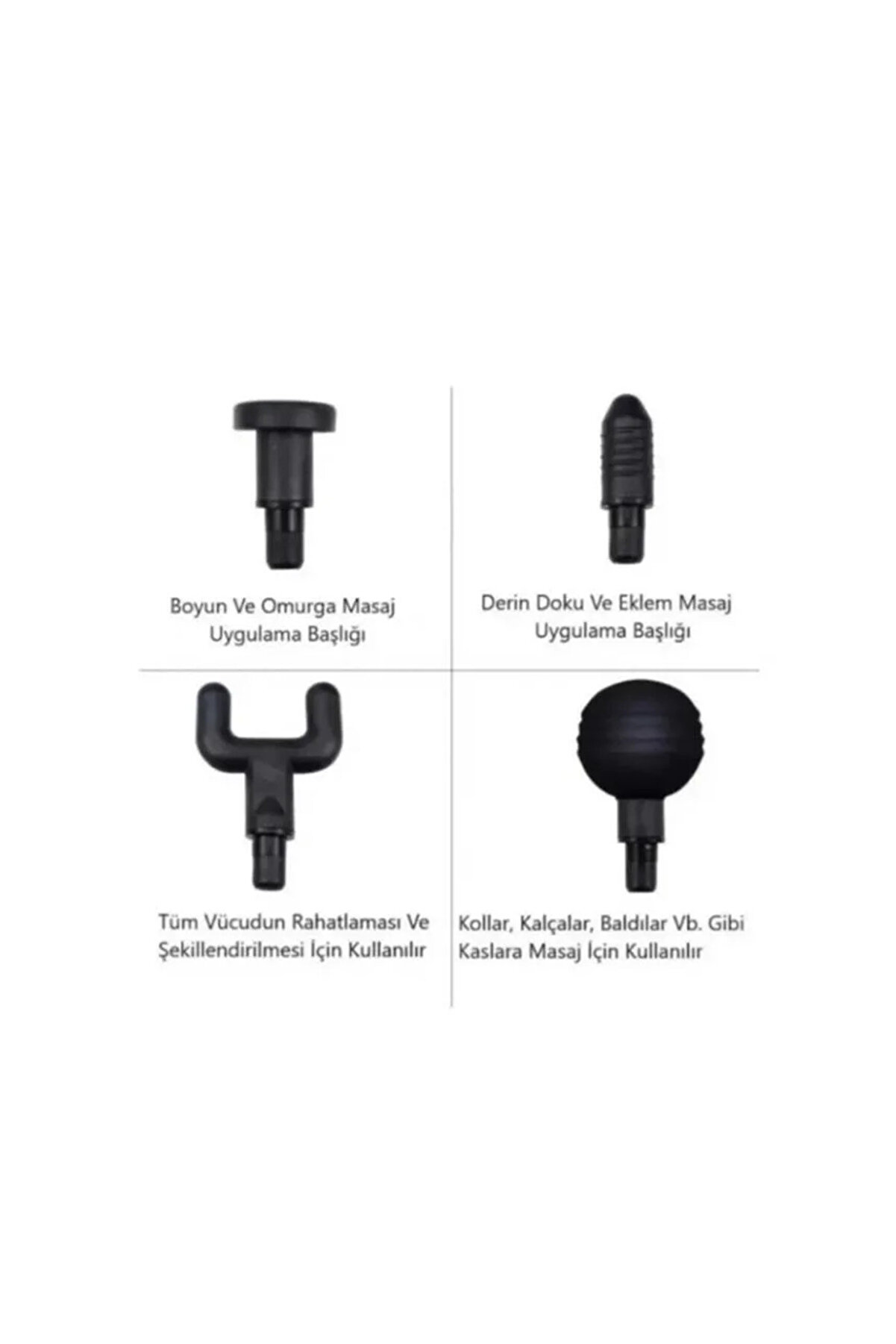 Go İthalat Yeni̇ Nesi̇l Darbeli̇ Ti̇treşi̇mli̇ Şarjlı Sporcu Masaj Tabancası 4 Başlıklı Lc-002 (4457)