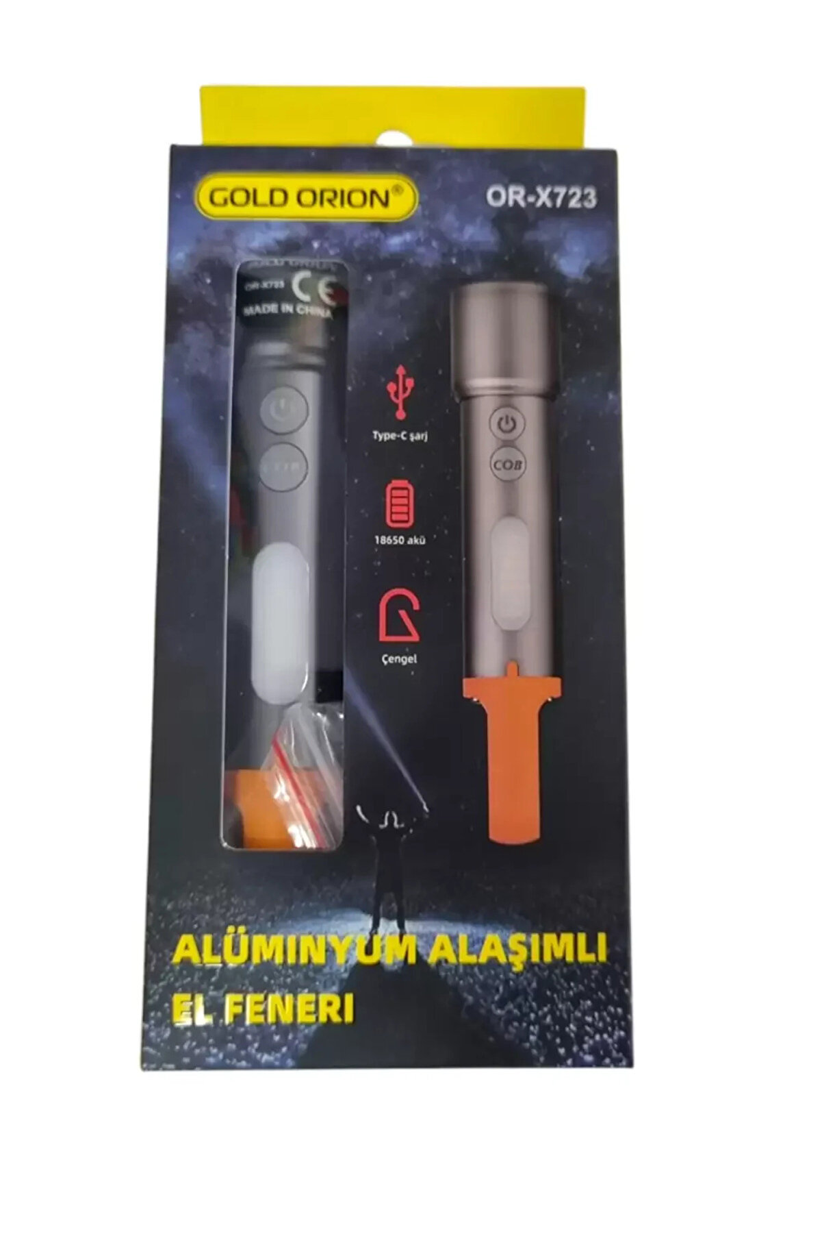 Go İthalat El Feneri̇ X723 Cb-X723 Takti̇k Feneri̇ Askeri̇ Meşale (5440)