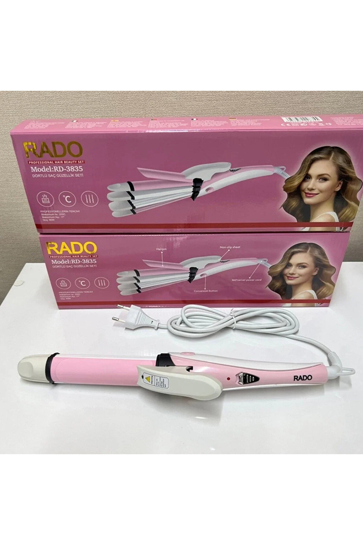 Go İthalat Rado Rd-3835 Şeki̇llendi̇ri̇ci̇ Sa&ccedil; G&uuml;zelli̇k Seti̇ - 4 L&uuml;, 60W (4457)