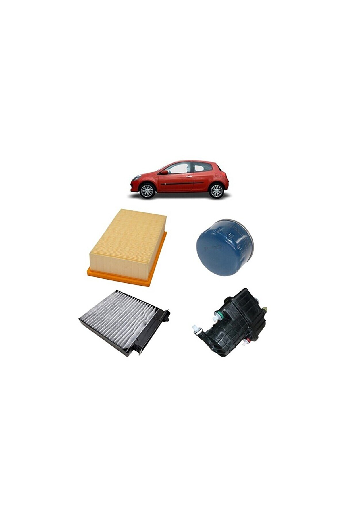 Sardes Clio 1.5 DCI Kw60 Filtre Seti 06-09-Yağ177-hava480-5374R-hava9214