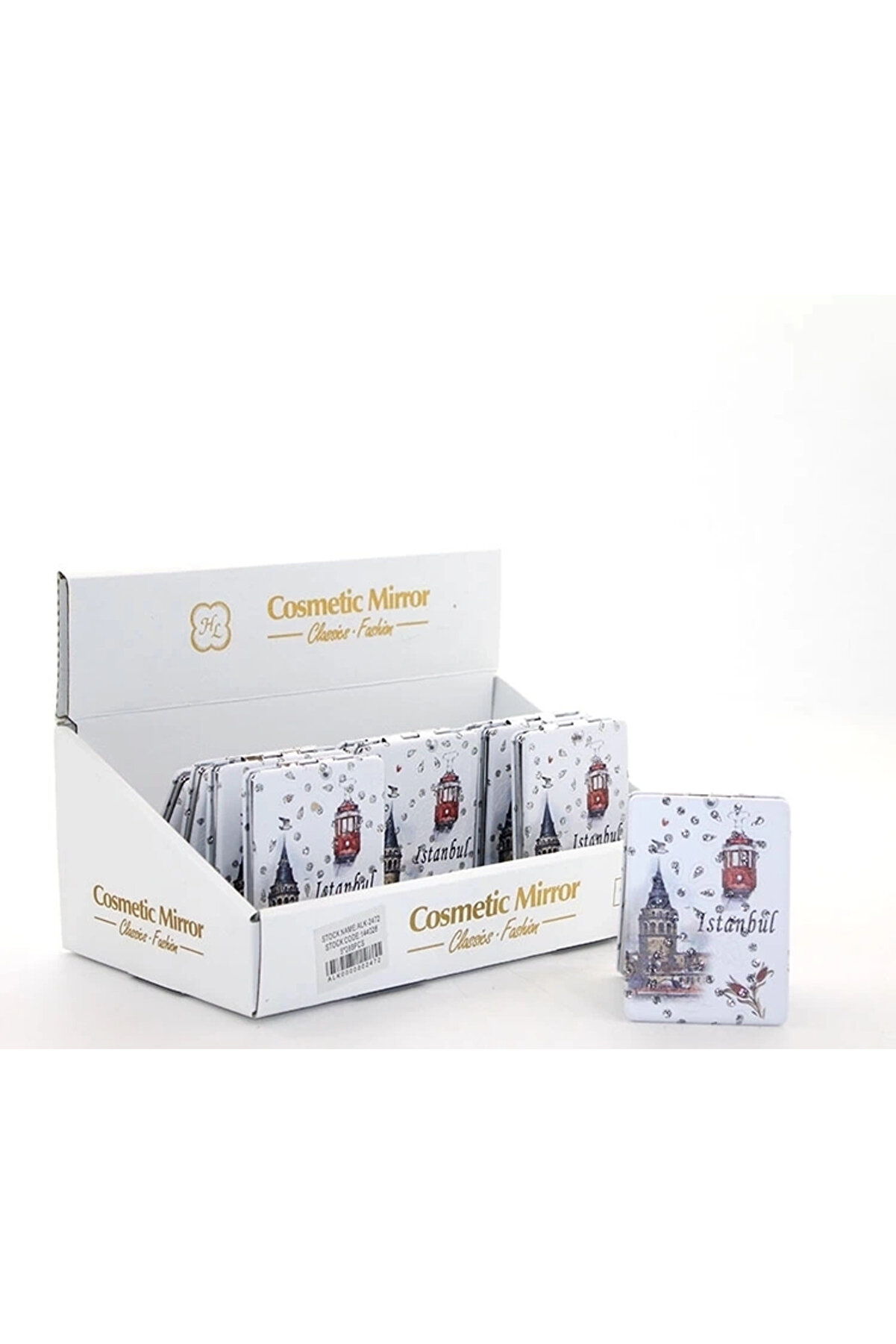 gizmurstore Taşlı İstanbul Tasarımı El Aynası İnce Alk2917