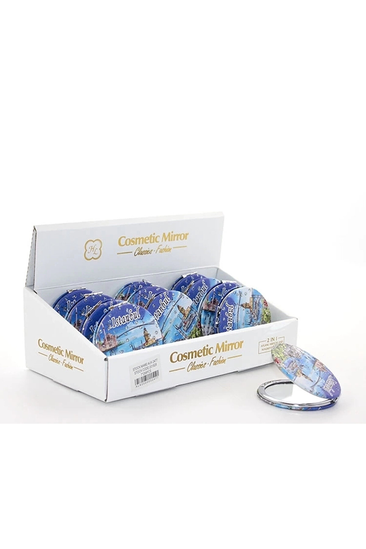 gizmurstore Taşlı İstanbul Tasarımı El Aynası İnce Alk2477