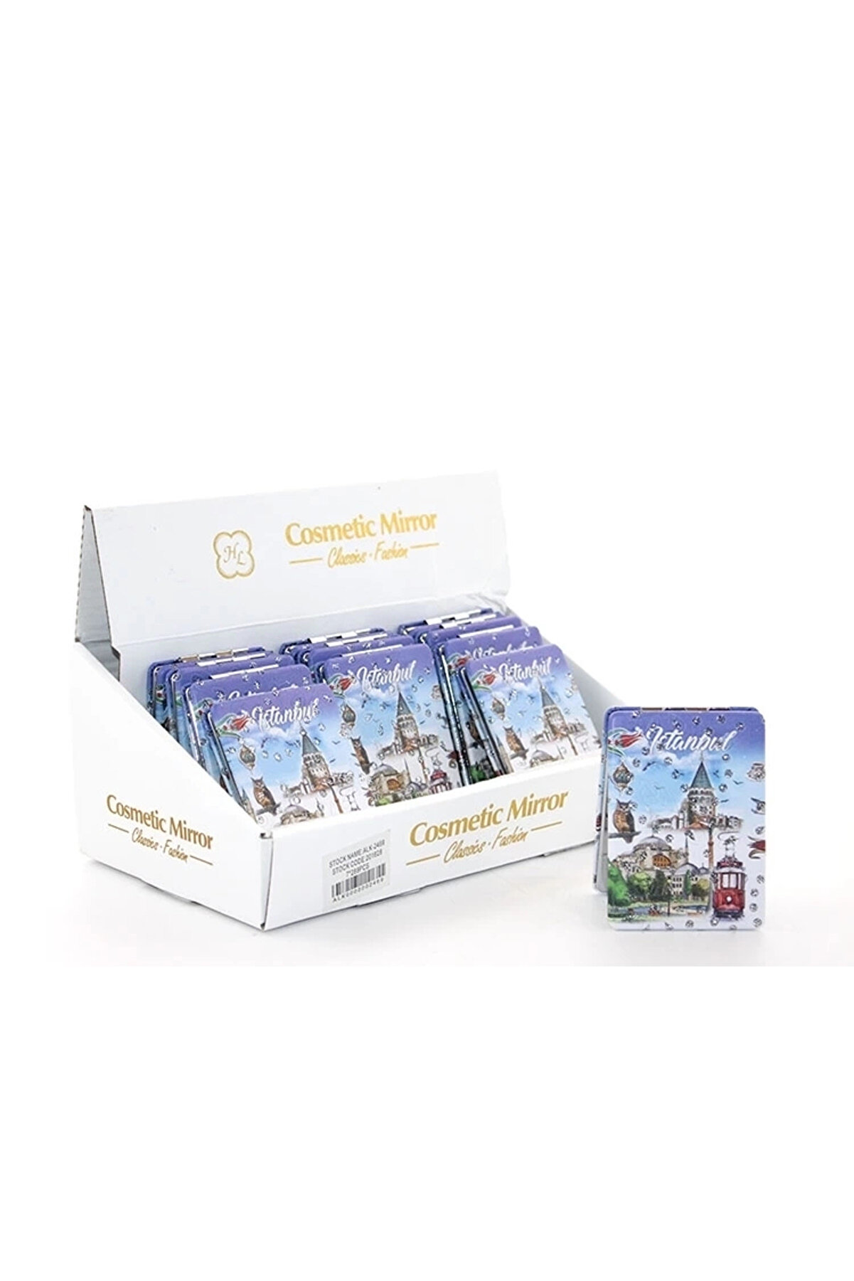 gizmurstore Taşlı İstanbul Tasarımı El Aynası İnce Alk2469a