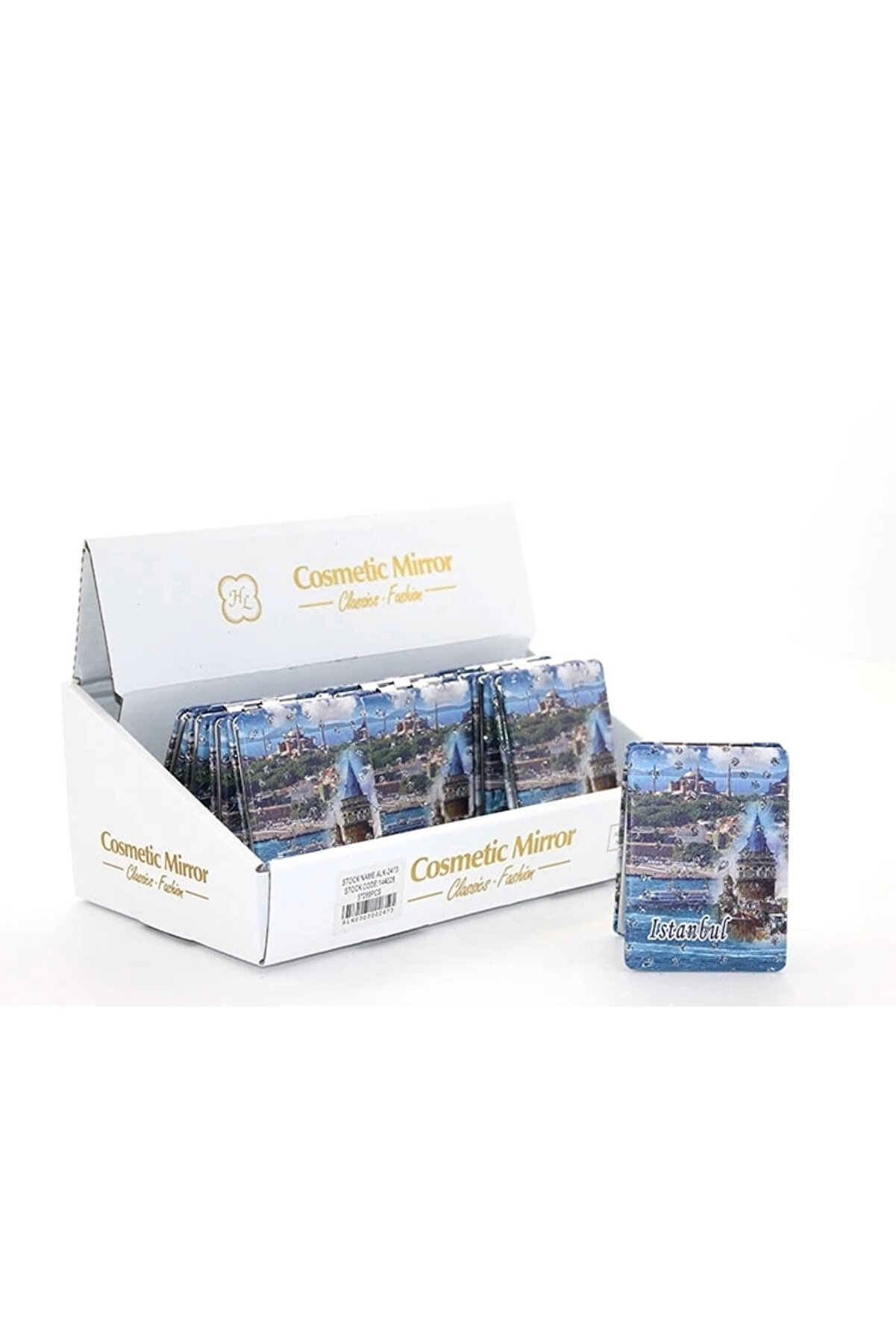 gizmurstore Taşlı İstanbul Tasarımı El Aynası İnce Alk2473a