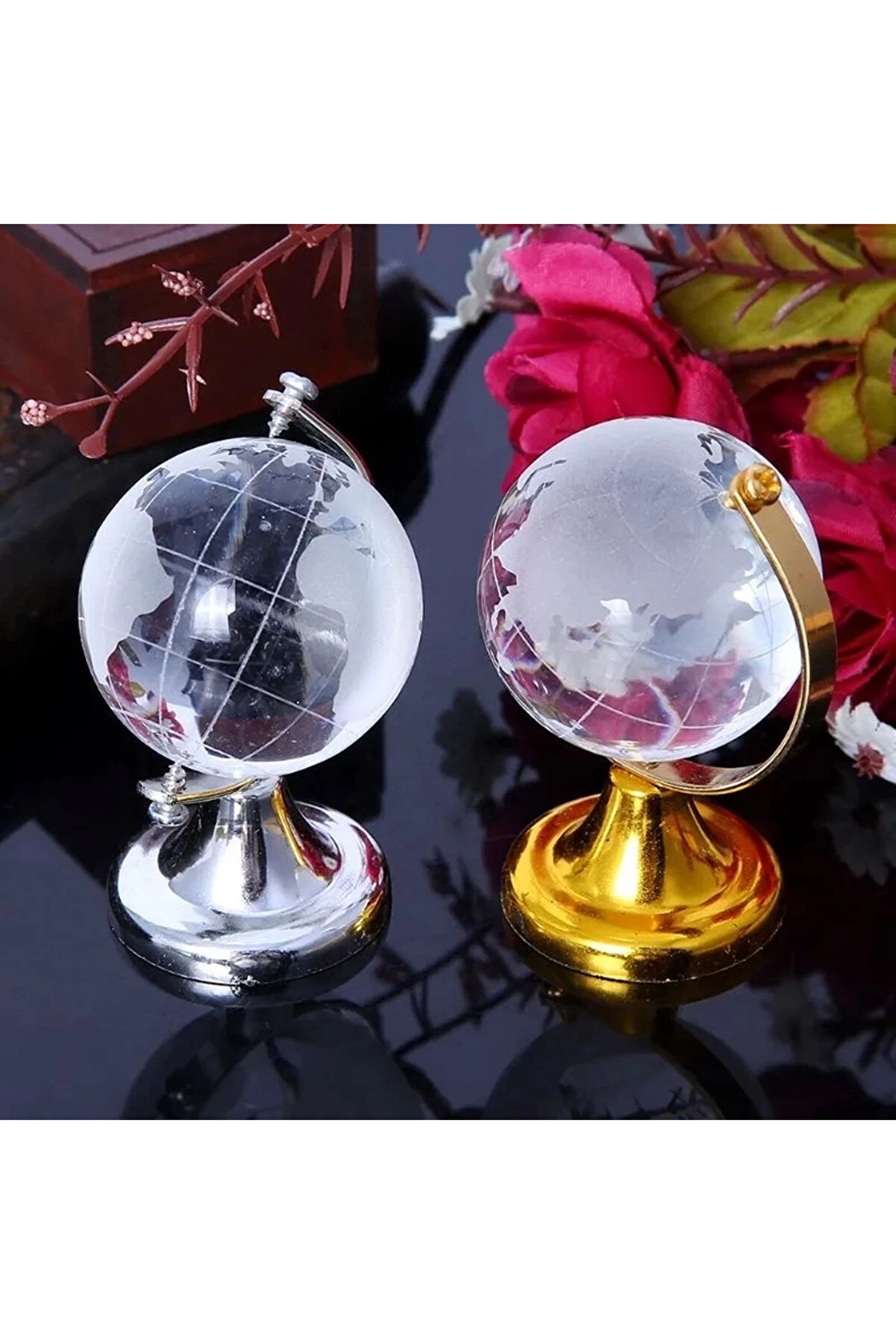 gizmurstore Kristal Küçük Boy Cam Dünya Küresi