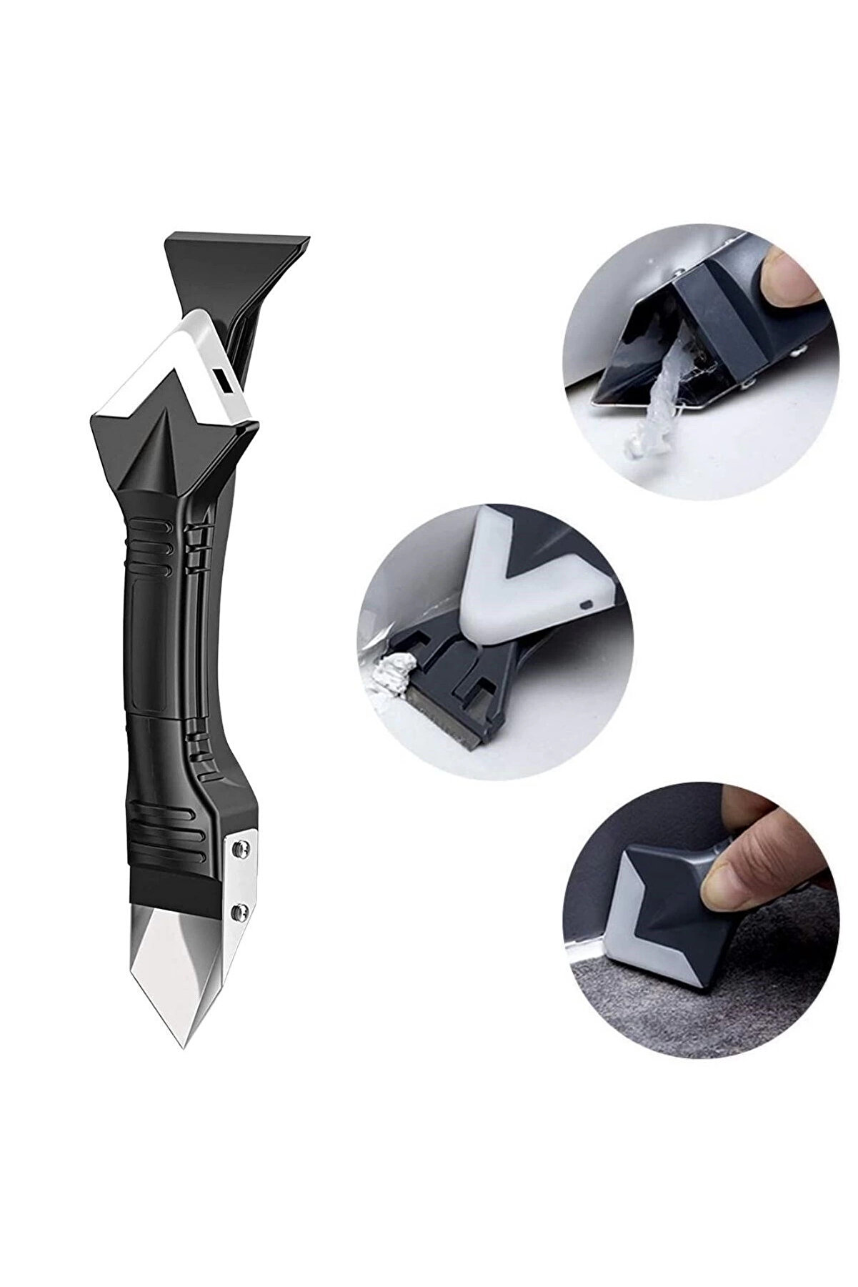 Fayans Derz Si̇li̇kon Kazıyıcı Sıyırıcı Ve Uygulayıcı Aparat 3 Ü 1 Arada