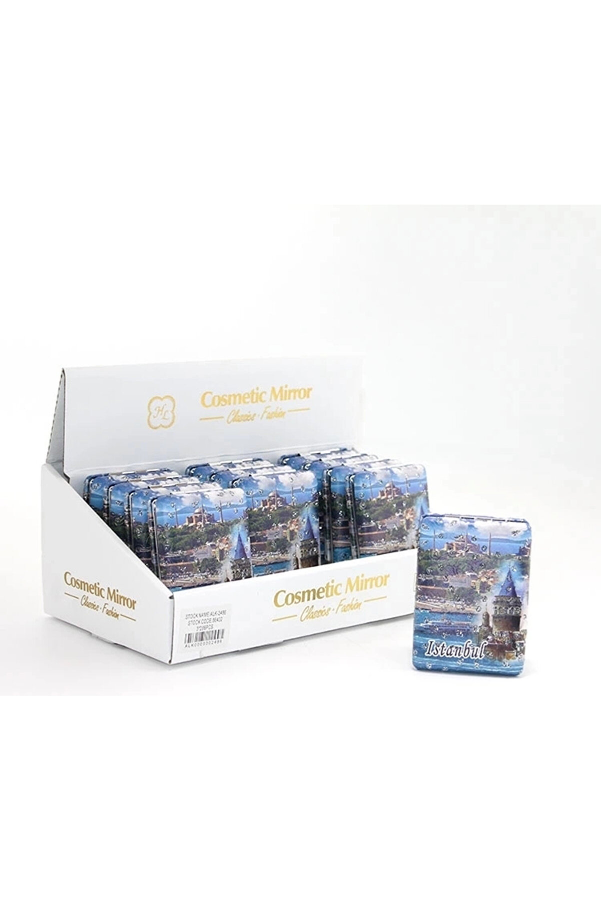 gizmurstore Taşlı İstanbul Tasarımı El Aynası Kalın Alk2486