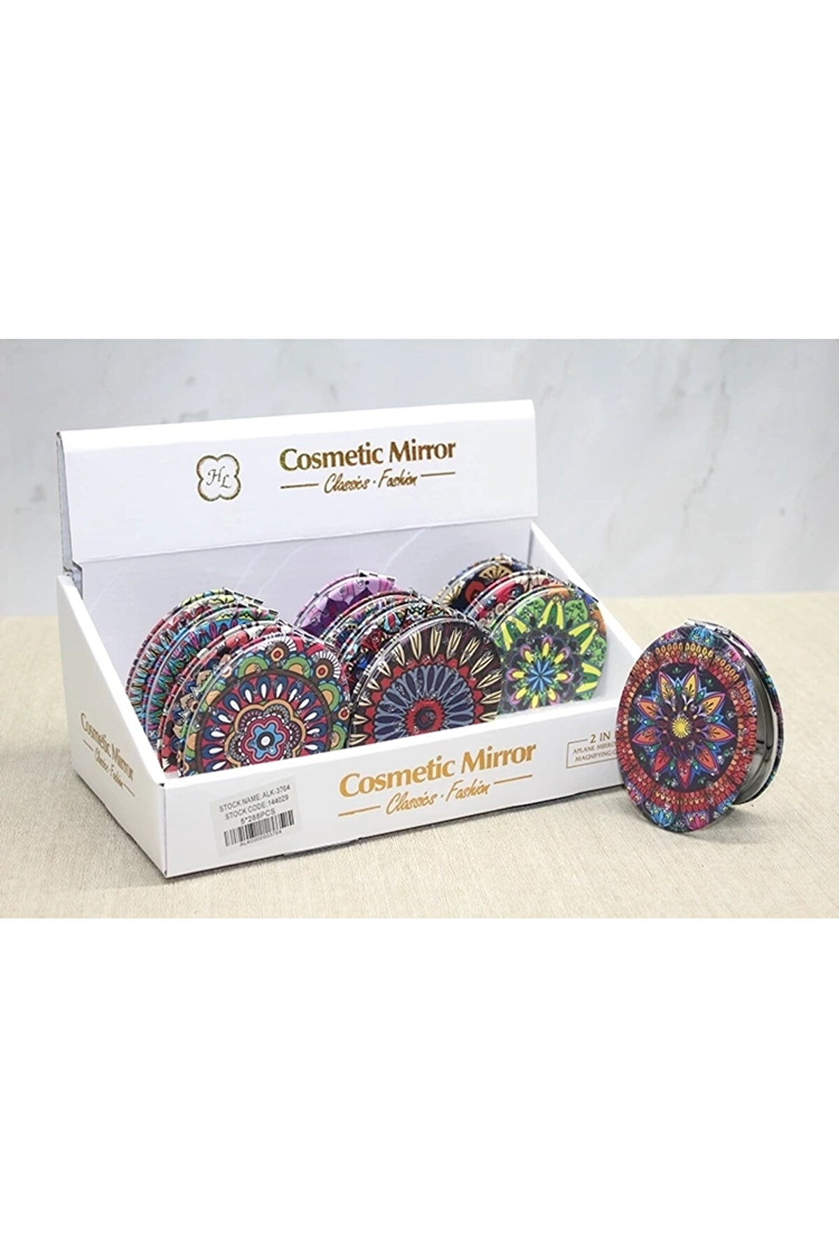 gizmurstore Taşlı El Aynası Oval İnce Alk3764