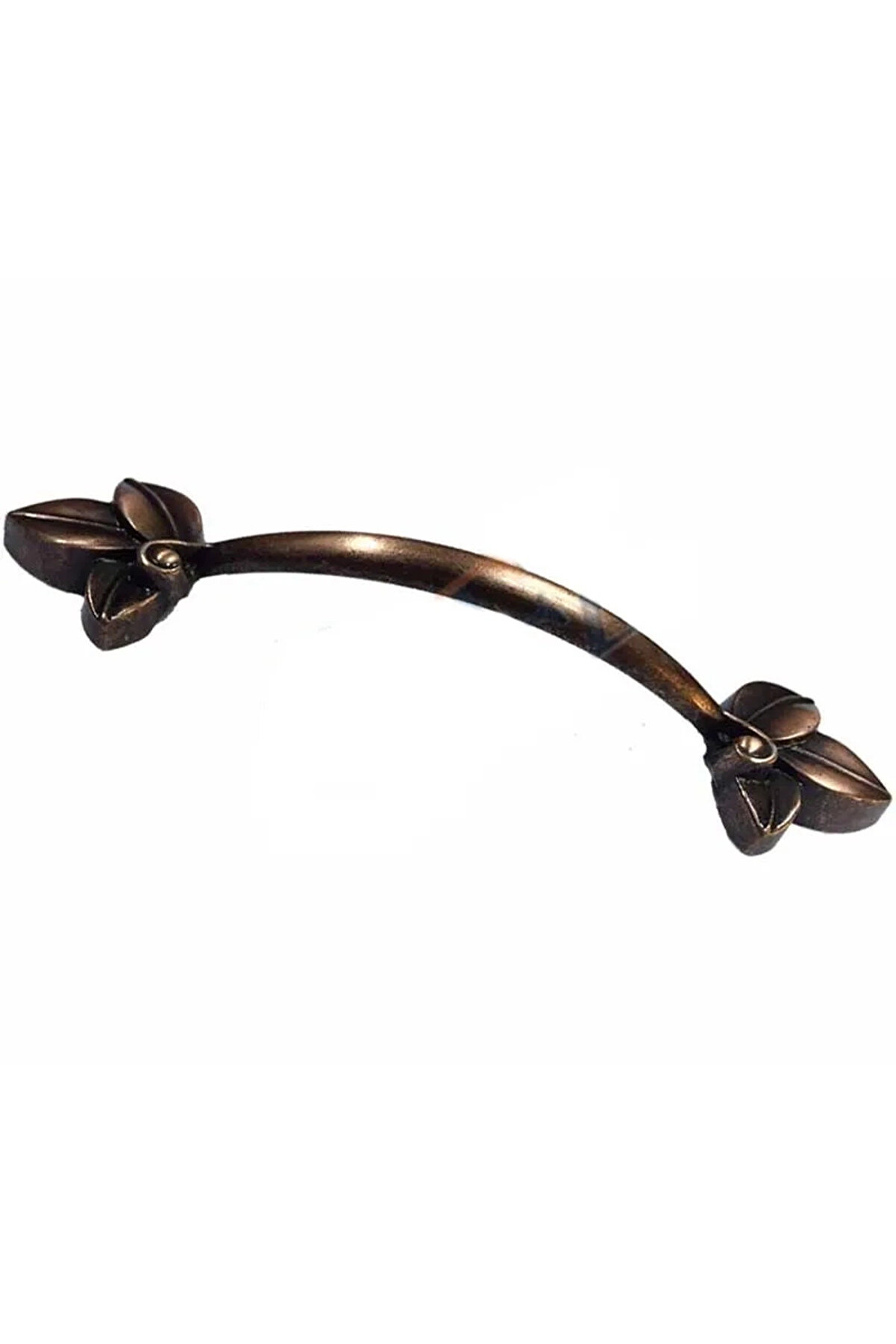 gizmurstore Dekoratif Zamak Yaprak Kulp - 96mm, Eskitme, 1 Adet