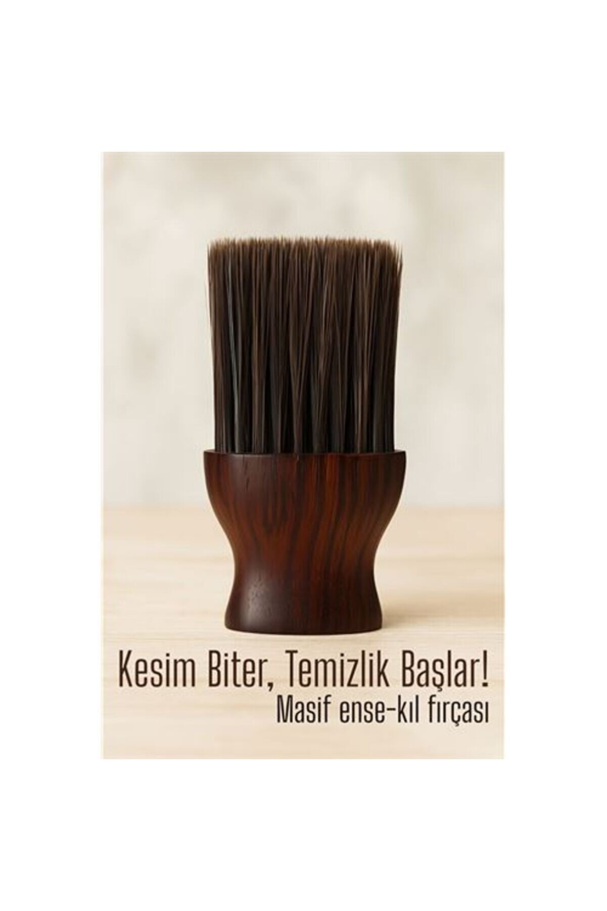 Toptan Bulurum Berber Ense Fırçası Saç Temizleme Fırçası Berber Temizlik Fırçası Masif Ahşap