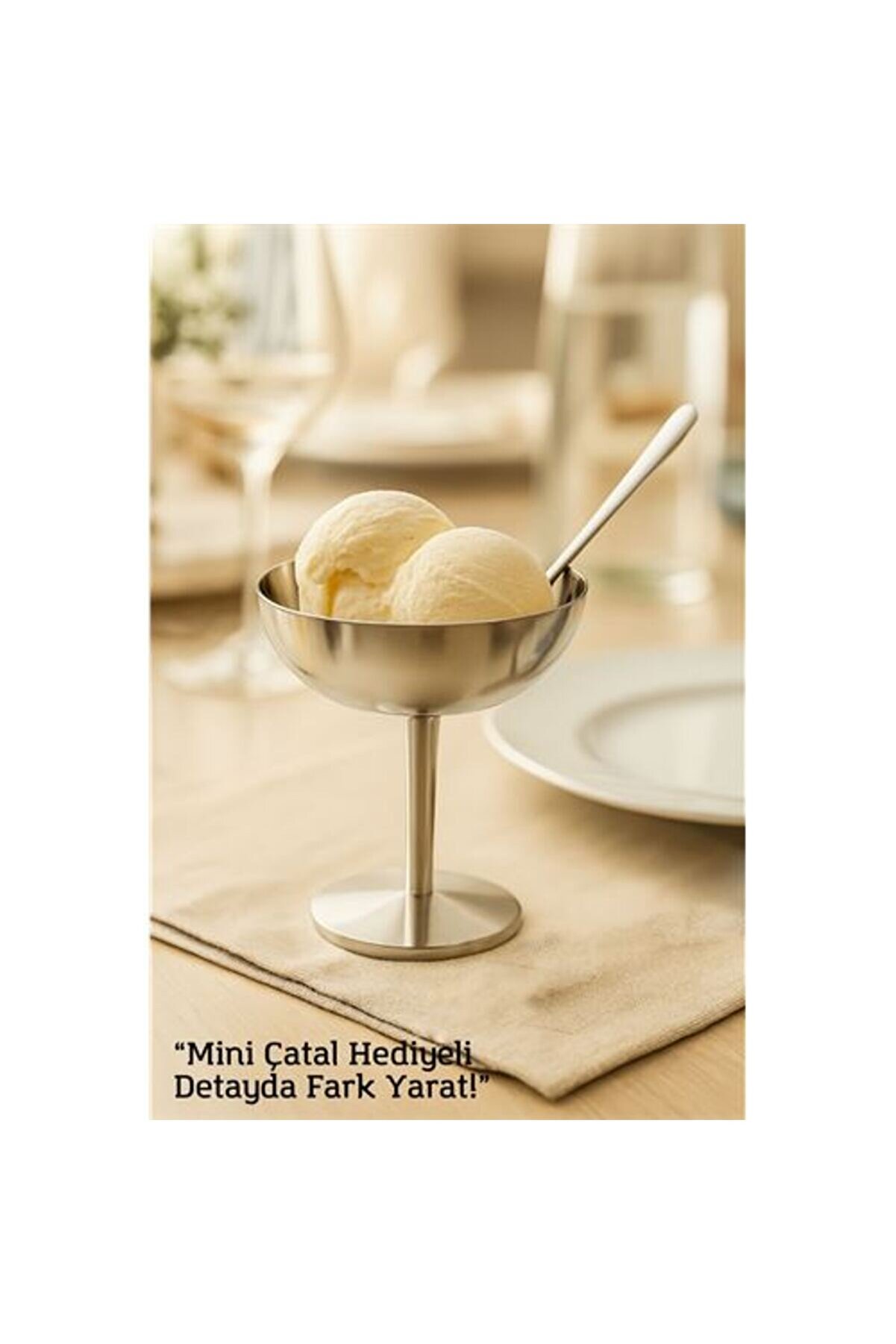 Toptan Bulurum Gümüş Inox Çelik Ayaklı Dondurma ve Sunum Kasesi – Tatlı, Lokum ve Sunum Kabı