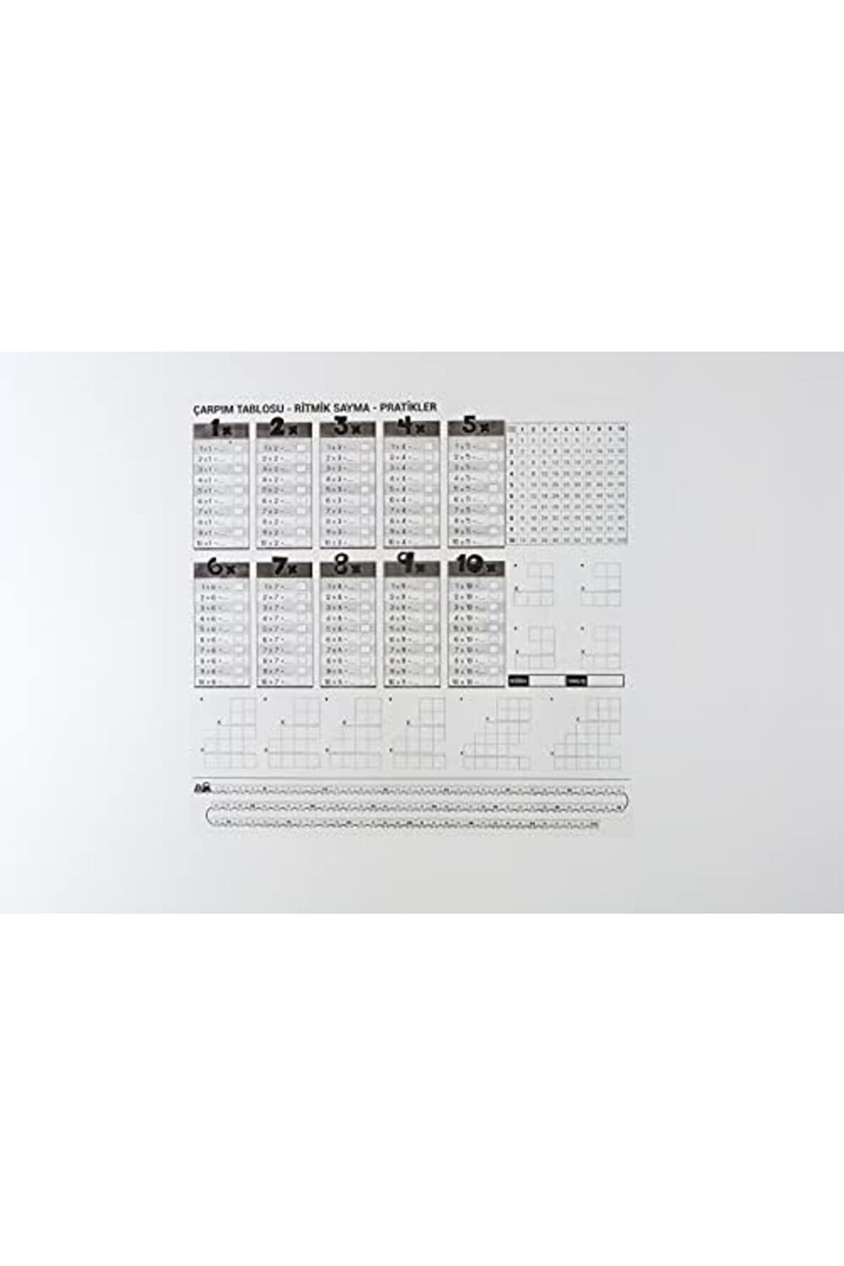 Tanıtım Çarpım Tablosu Elektrostati̇k Akıllı Kağıt Yazı Tahtası (100 Cm X 100 Cm) Newdesi̇ng