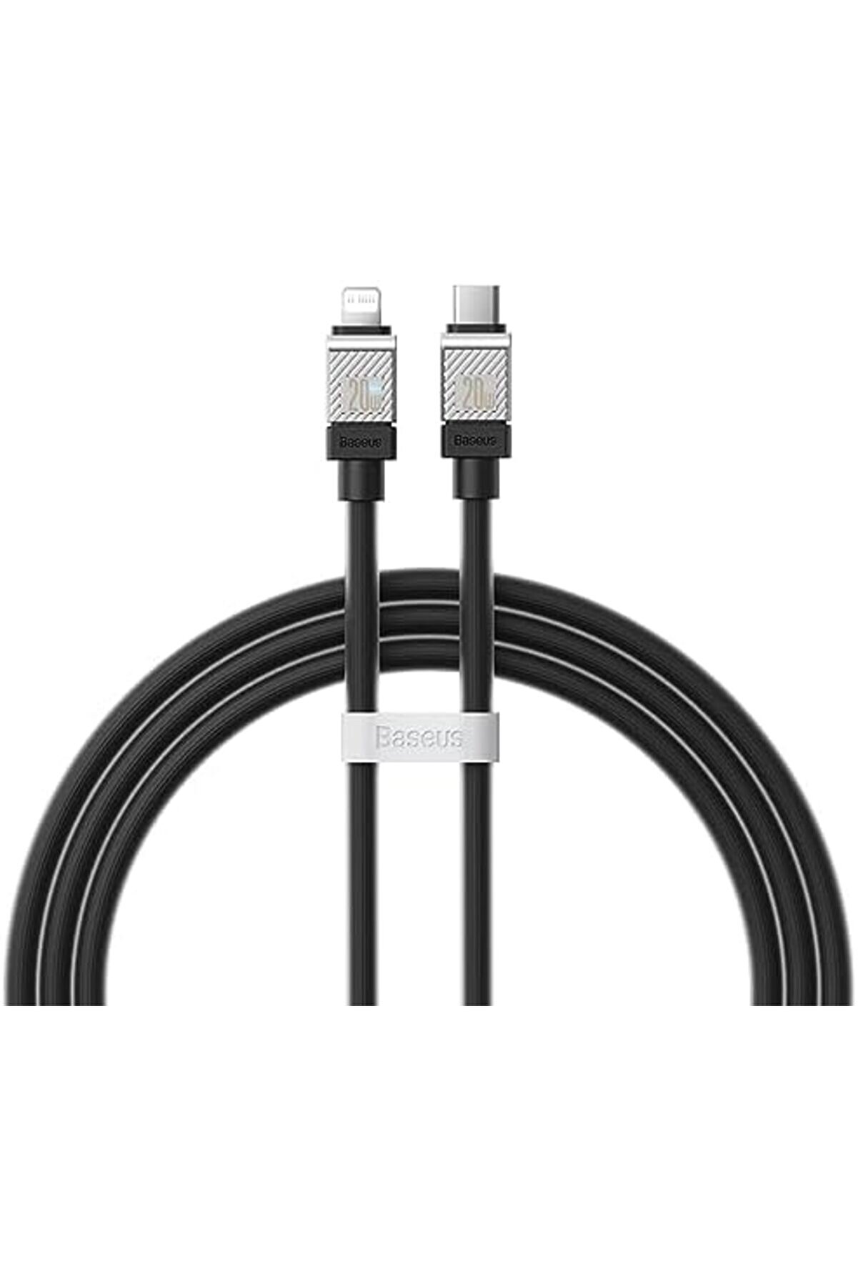 Polyspark Seri̇si̇ Hızlı Şarj Kablosu Type-C To İp 20W, 2M, Si̇yah