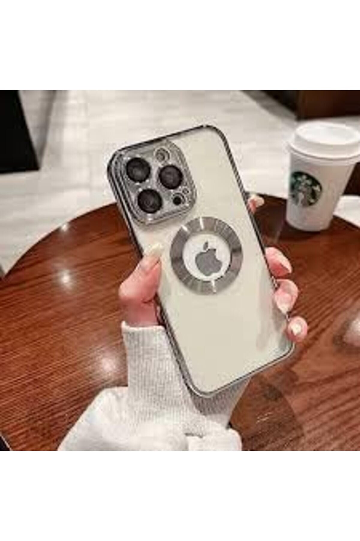 Aks 13 Uyumlu Lens Korumalı Kılıf Gümüş