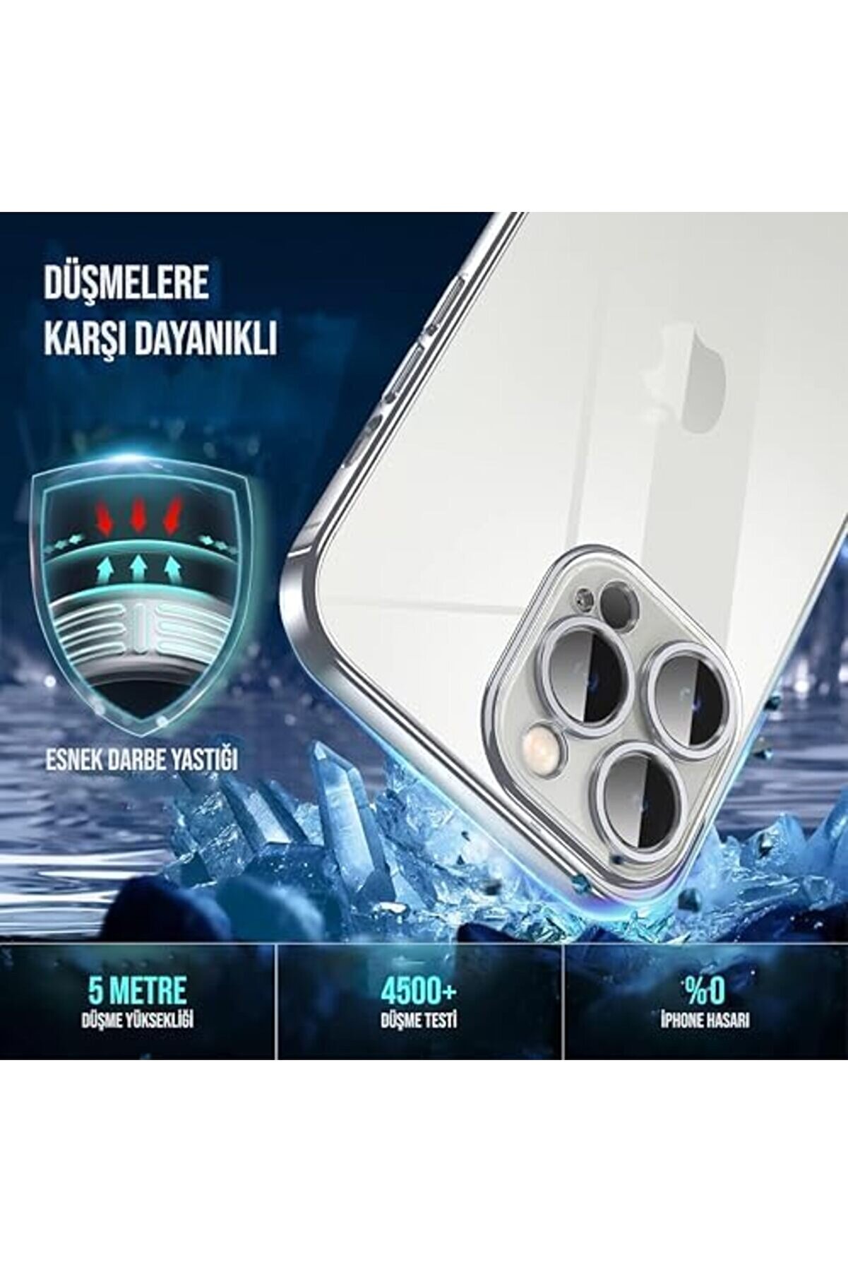 İphone 11 Pro Max Kamera Korumalı Şeffaf Si̇li̇kon Kılıf