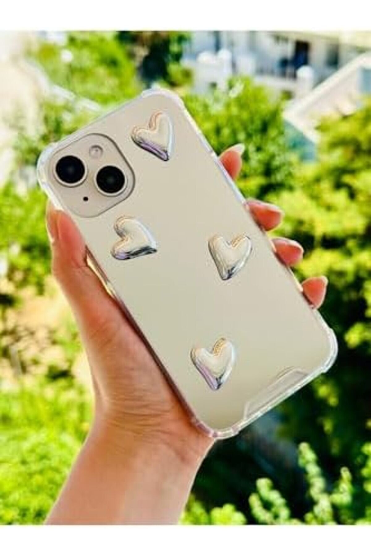 Lvnshop Aksesuar 14 - 15 İle Uyumlu Aynalı Tasarımlı Kenarları Si̇li̇kon Kılıf 224120