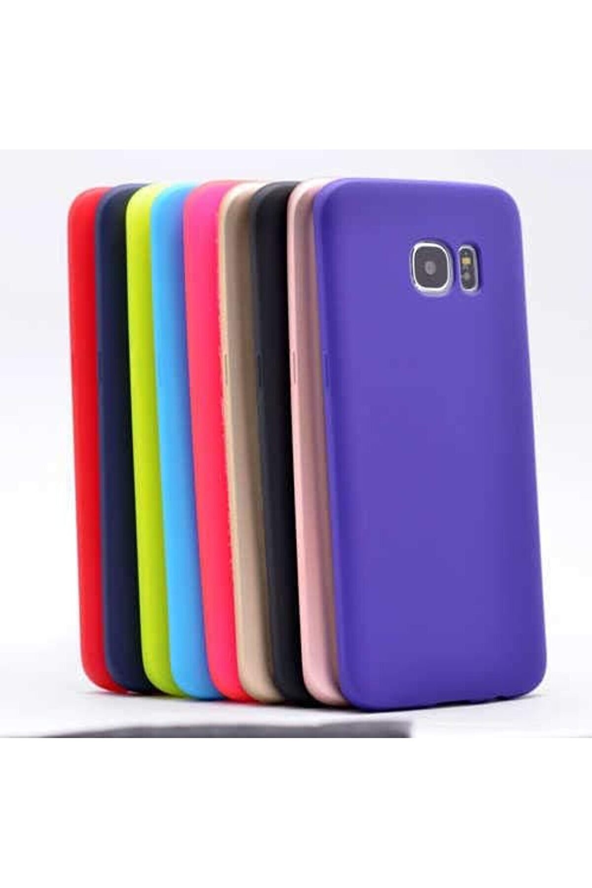 S7 Edge Uyumlu Mat Yumuşak Si̇li̇kon Kılıf (Si̇yah)