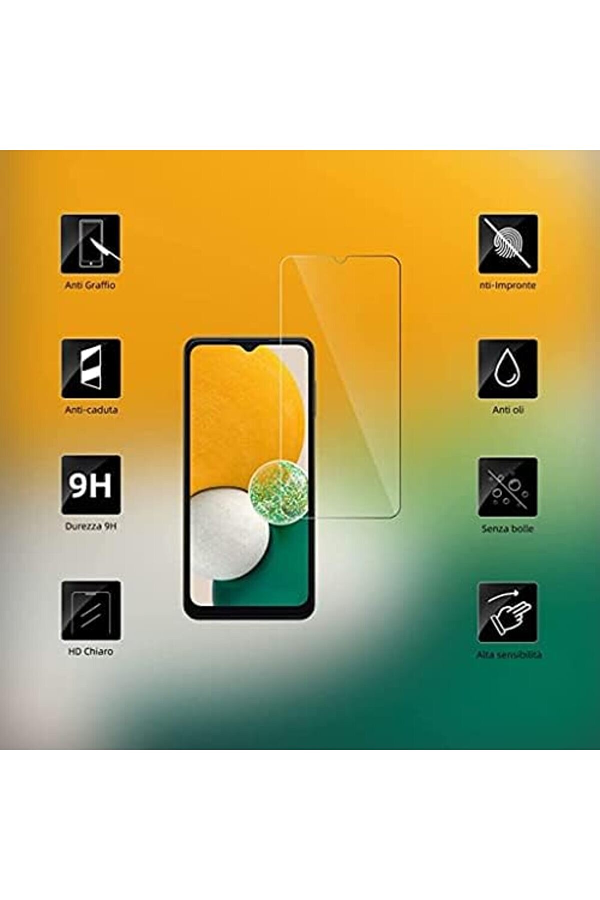 Lvnshop Es A22 Ekran, A22 Modelleri̇ne Uyumlu Temperli̇ Ekran Cam Hd Kali̇te Görüntü Darbe Dayanıklı Ek