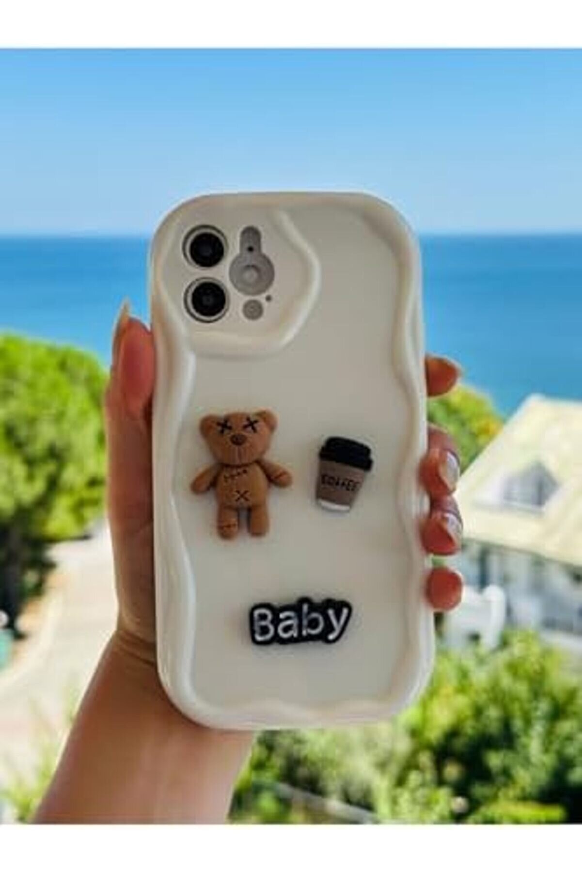 Aksesuar 12 Ve 12 Pro İle Uyumlu &Ouml;zel Tasarım 3D Oyuncak Tasarımlı Esnek Si̇li̇kon Kılıf Gol