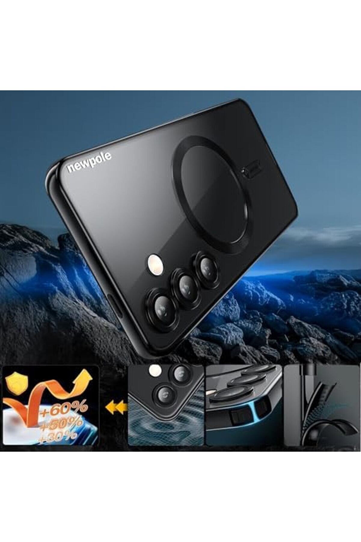 Polysi̇ght S24 Fe İçi̇n İle Uyumlu Kılıf Kroi̇n Darbelere Dayanıklı Sararma Karşıtı Lens Güçlü Manyeti̇k