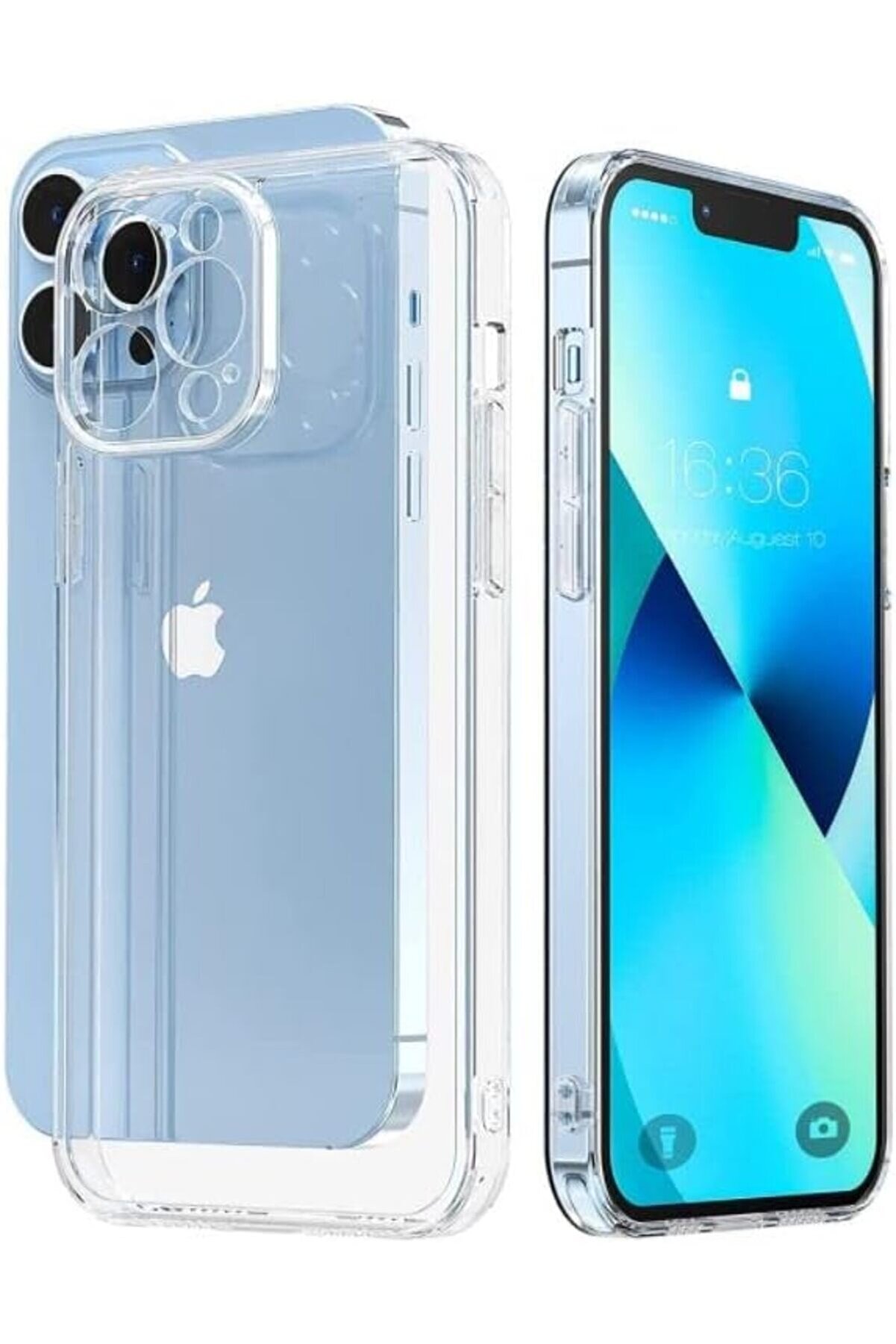 STOREMAX trendyglow 12 Pro Şeffaf Kılıf, Kamera Korumalı 12 Pro (6.1'') Şeffaf Silikon Kılıf, Kamera 12 Pro K