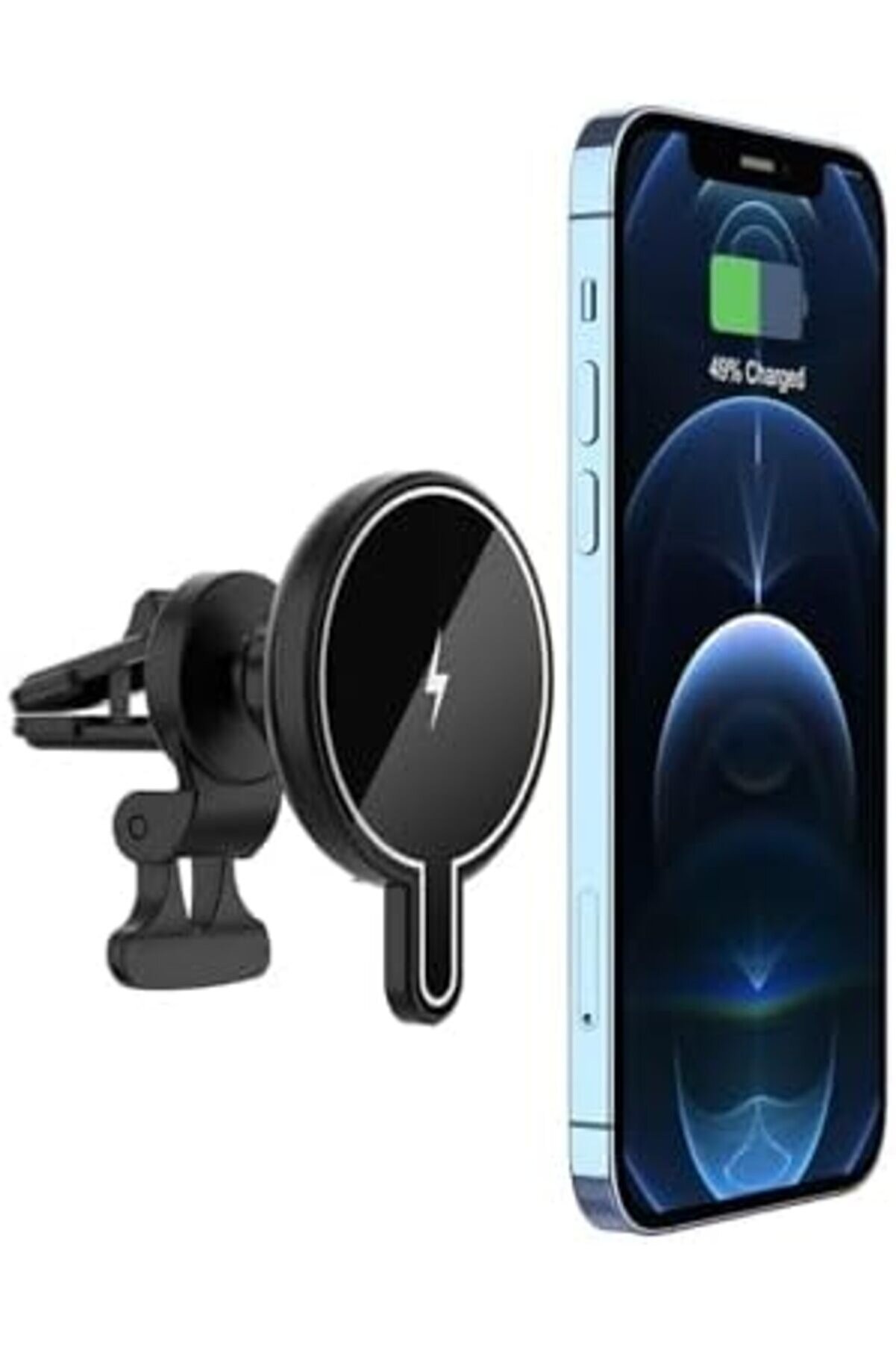 Lvnshop 13 14 15 Uyumlu 15W Kablosuz Ara&ccedil; İ&ccedil;i̇ Cep Telefonu Şarj Ve Tutucu - 2İn1 Uyumlu Şarj - Haval