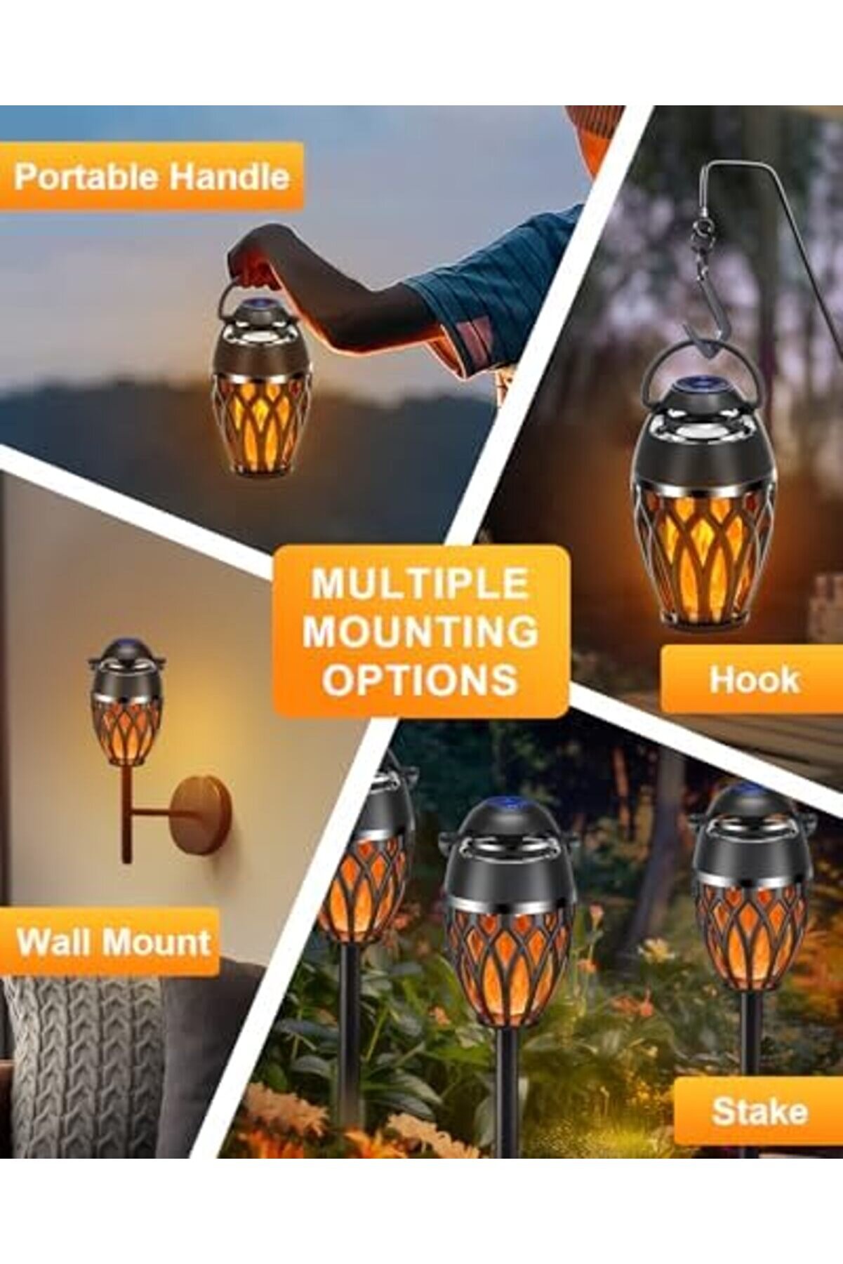 Açık Hoparlörler, 5.0 Led Alev Hoparlör, Ipx5 Su Geçi̇rmez Alev Meşalesi̇ Atmosfer Hoparlör,
