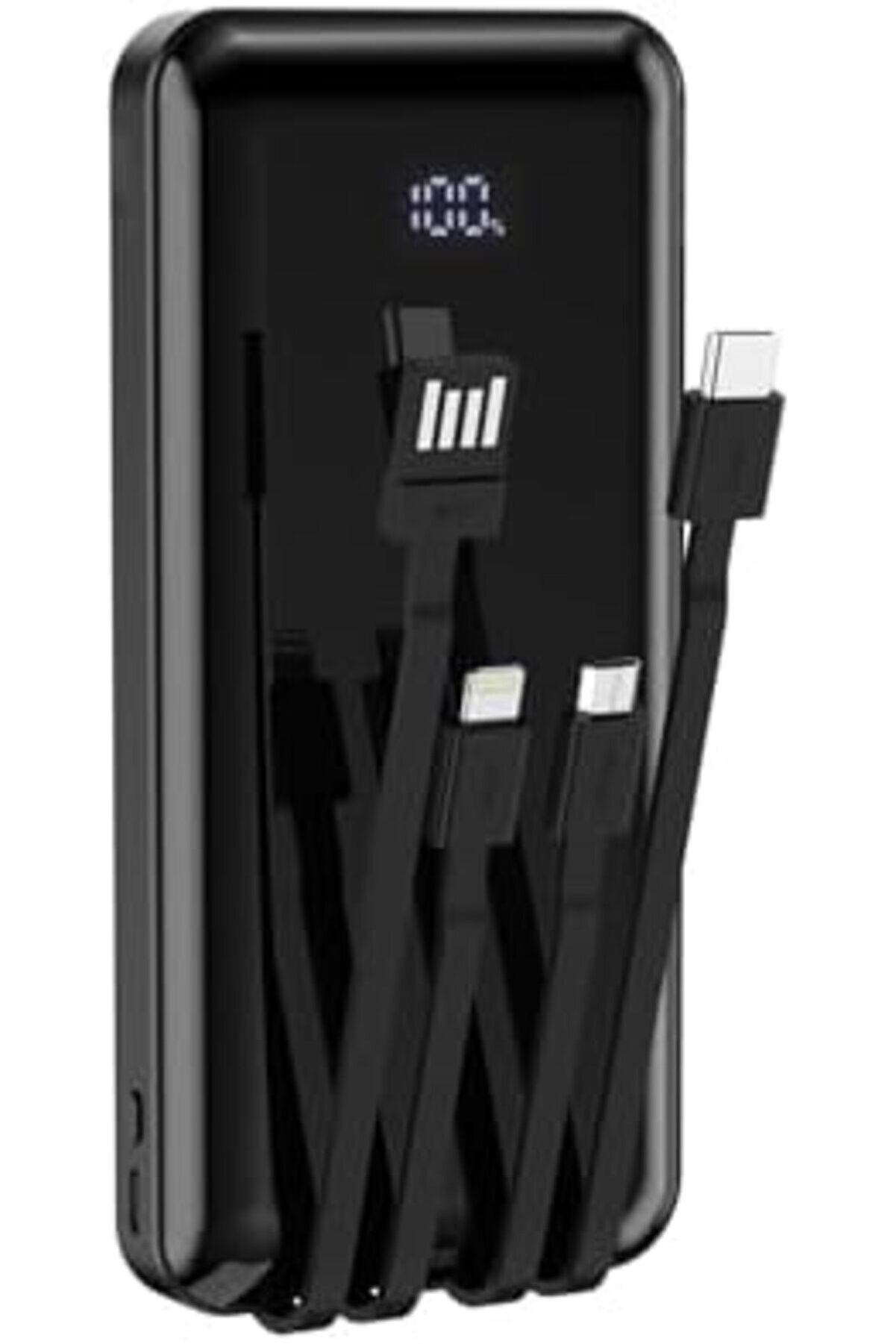 Ynsshopi̇ng 10000 Mah Göstergeli̇ Dahi̇li̇ Kablolu Powerbank 10000 Mah Powerbank - Type C - Usb - Mi̇cro