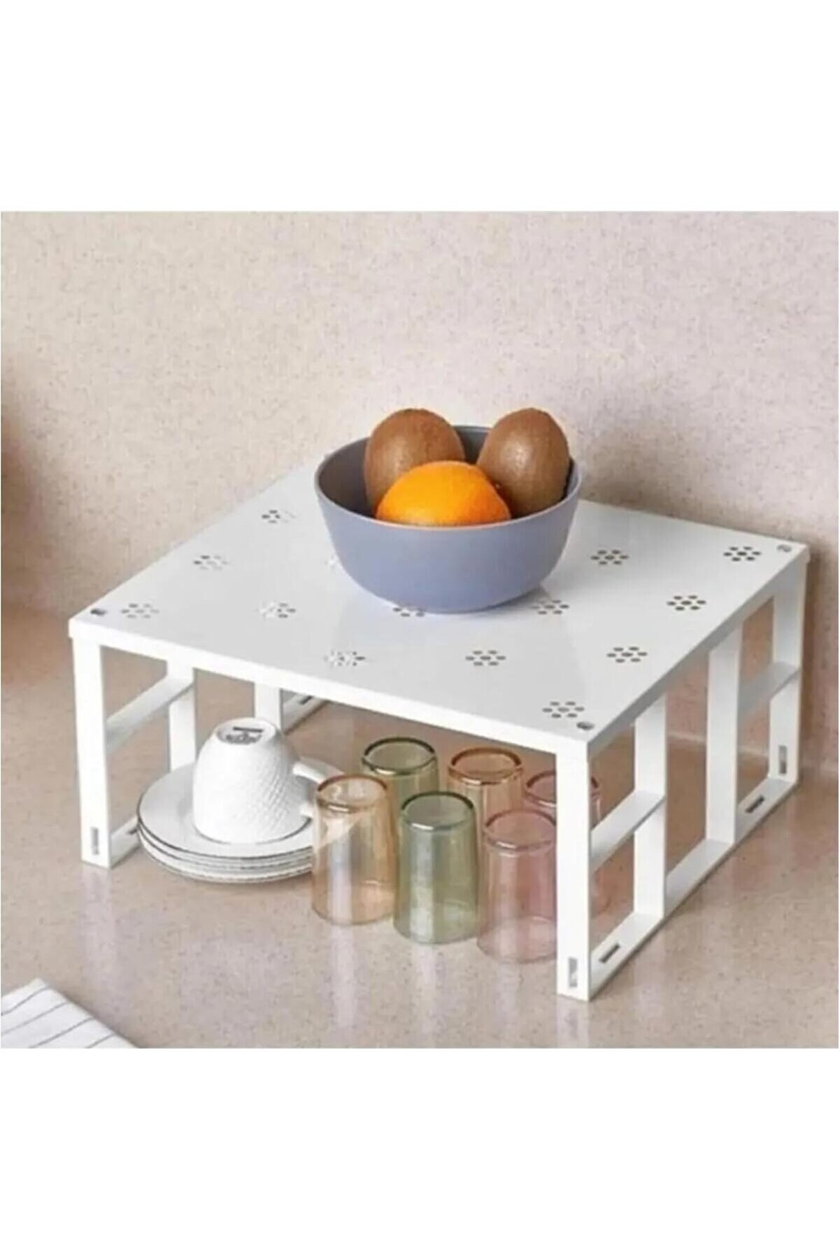 STOREMAX oskyshopc Metal Raf - Beyaz, Çok Amaçlı Mutfak ve Kullanımına Uygun, Dayanıklı Depolama ve Organizer