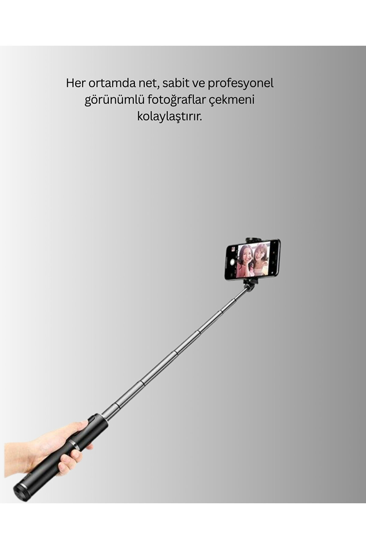 Bluetooth Selfi̇e Çubuğu – Işıklı, Katlanabi̇li̇r, Uzaktan Kumandalı
