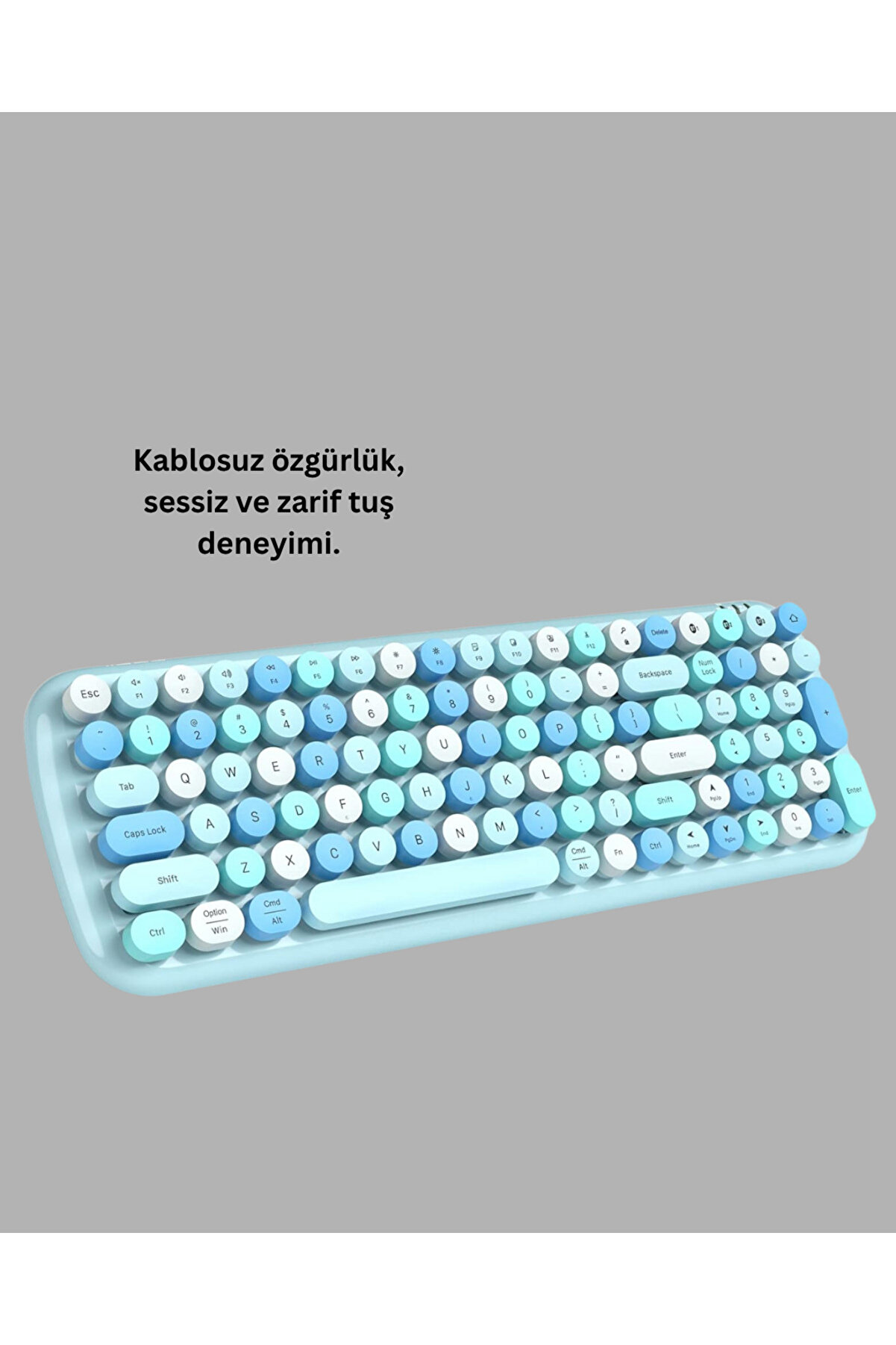 Kablosuz Klavye Mouse Seti̇ Mavi̇