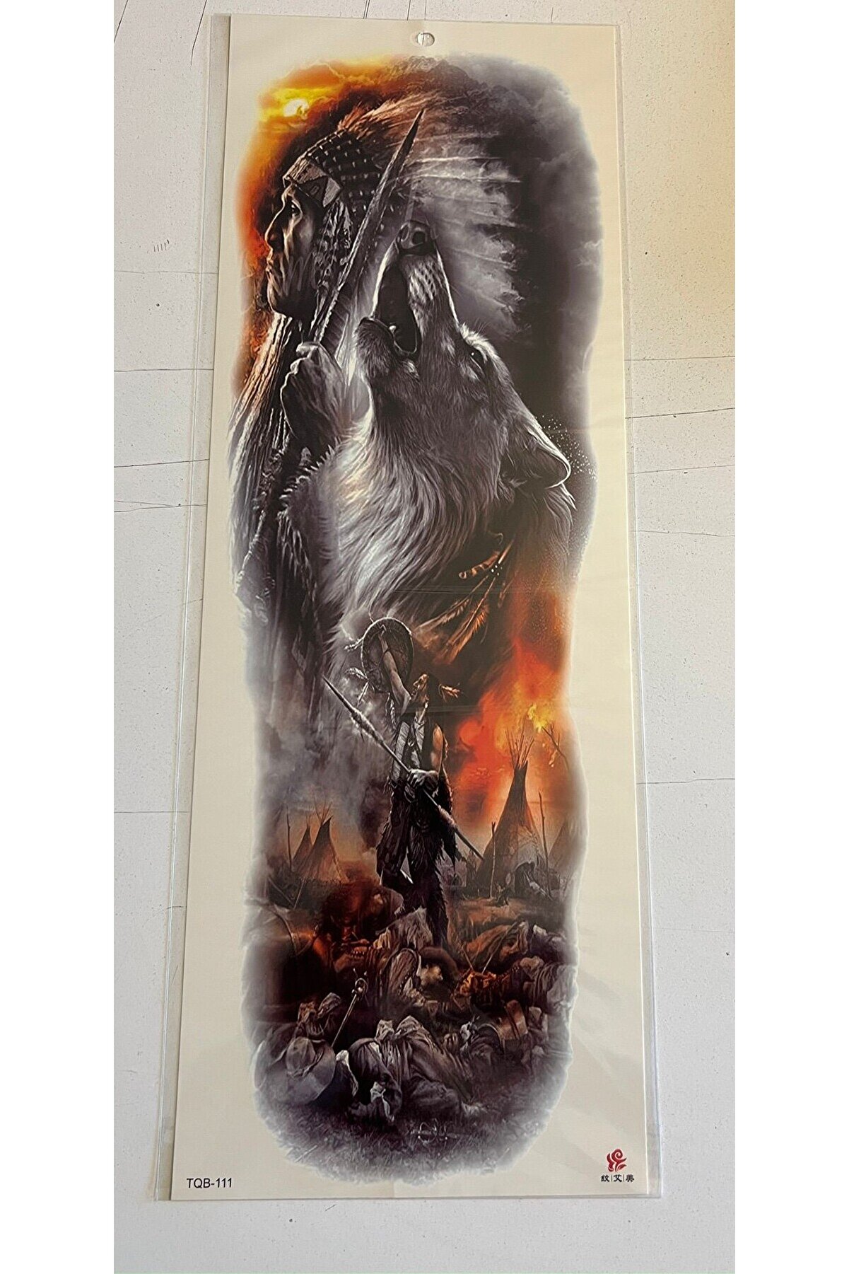 Ai̇rbrush Tattoo Kızıl Deri̇li̇ 1 Hafta Kalıcı Tam Kol Bacak Yapıştırma Geçi̇ci̇ Dövme 46 Cm