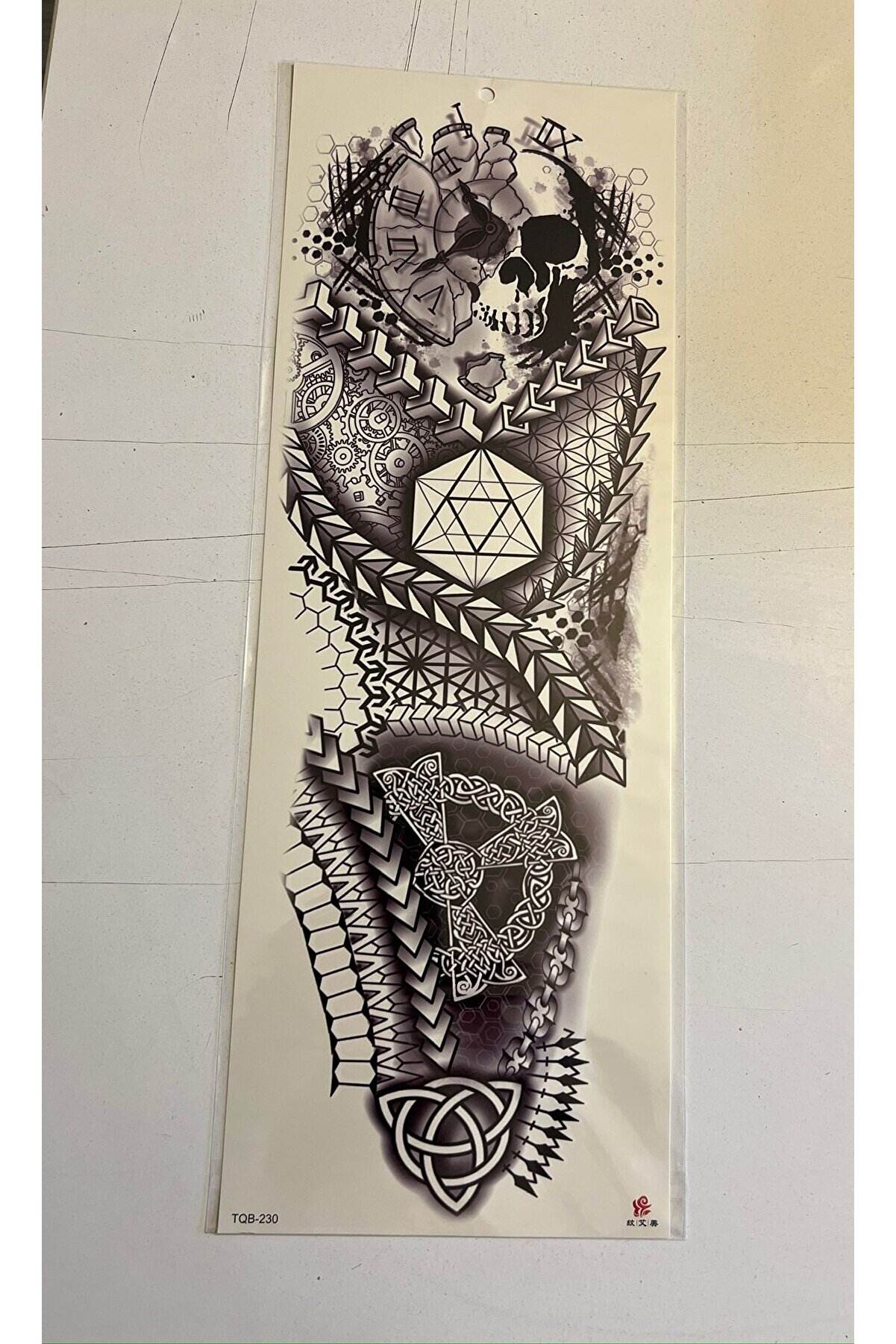 Ai̇rbrush Tattoo Kuru Kafa 1 Hafta Kalıcı Tam Kol Bacak Yapıştırma Geçi̇ci̇ Dövme 46 Cm