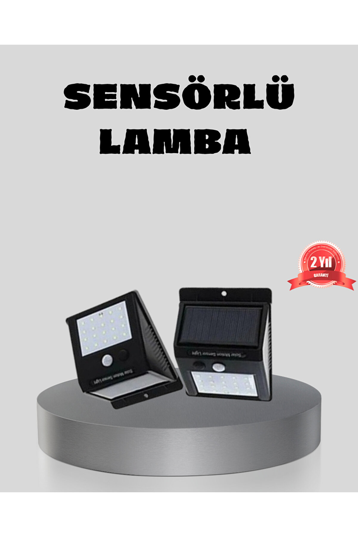 Bravilor Güneş Enerjili Sensörlü Dış Mekan Duvar Lambası – 3 Modlu, 2200mAh Pil, 120° Algılama
