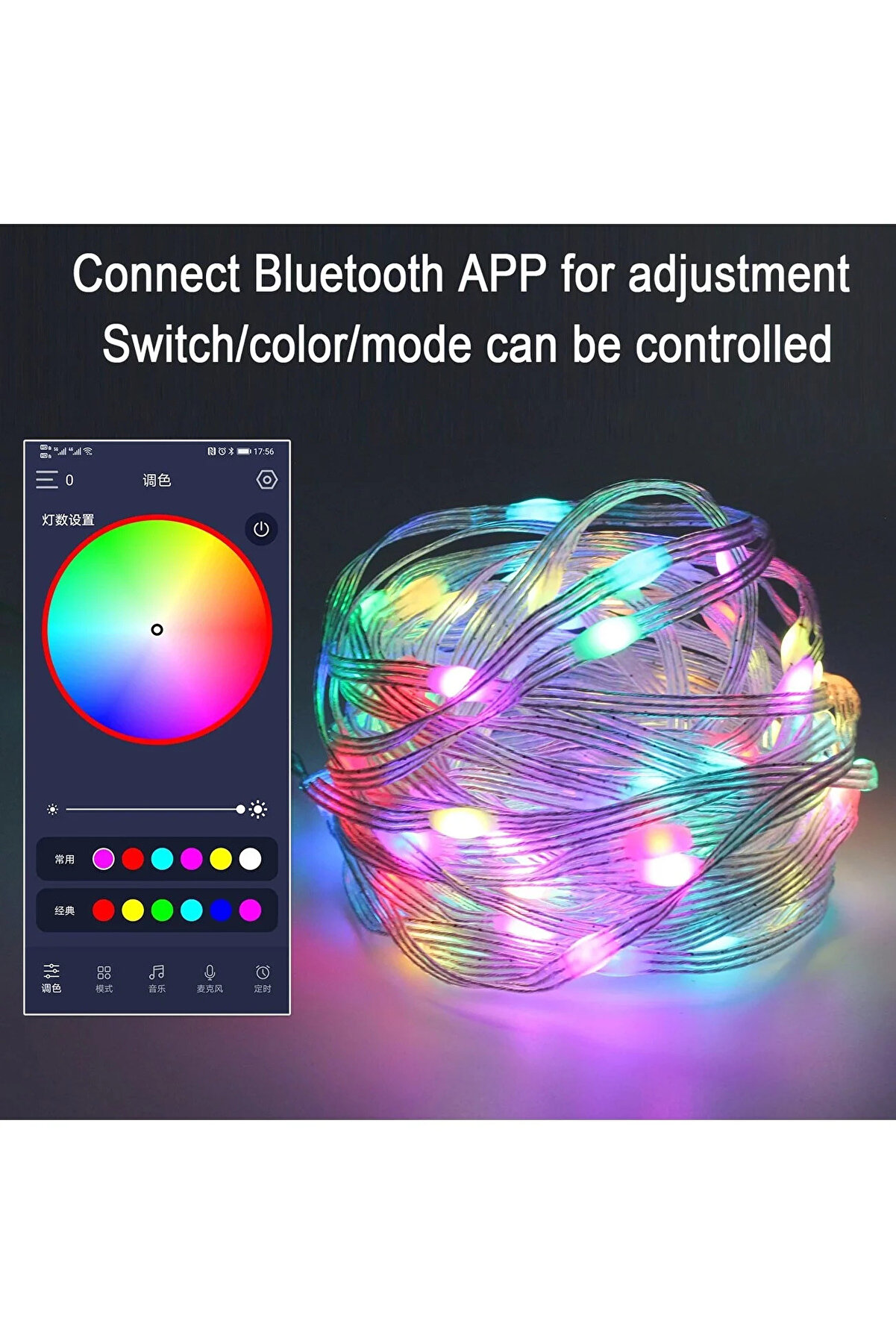 Go İthalat 10 Metre, Led Şeri̇t, Usb Bağlantılı, Kumandalı, Ambi̇yans Işığı Sdr-Led-109 (5282)