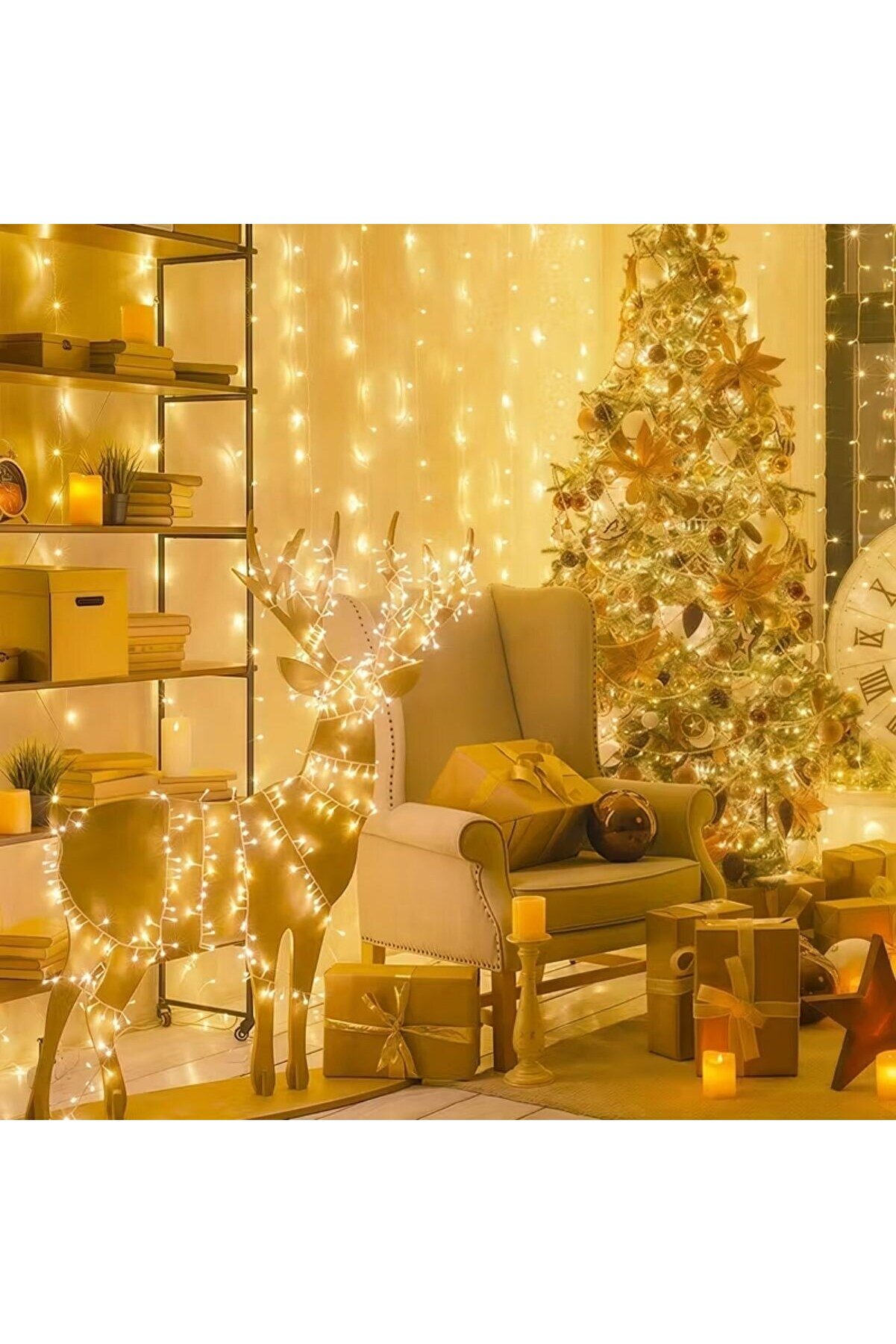 Go İthalat G&uuml;nışığı Renk 5 Farklı Işık Modlu 10 Metre Eklemeli̇ Dekor Boncuk Model Dekorati̇f Led (5263)