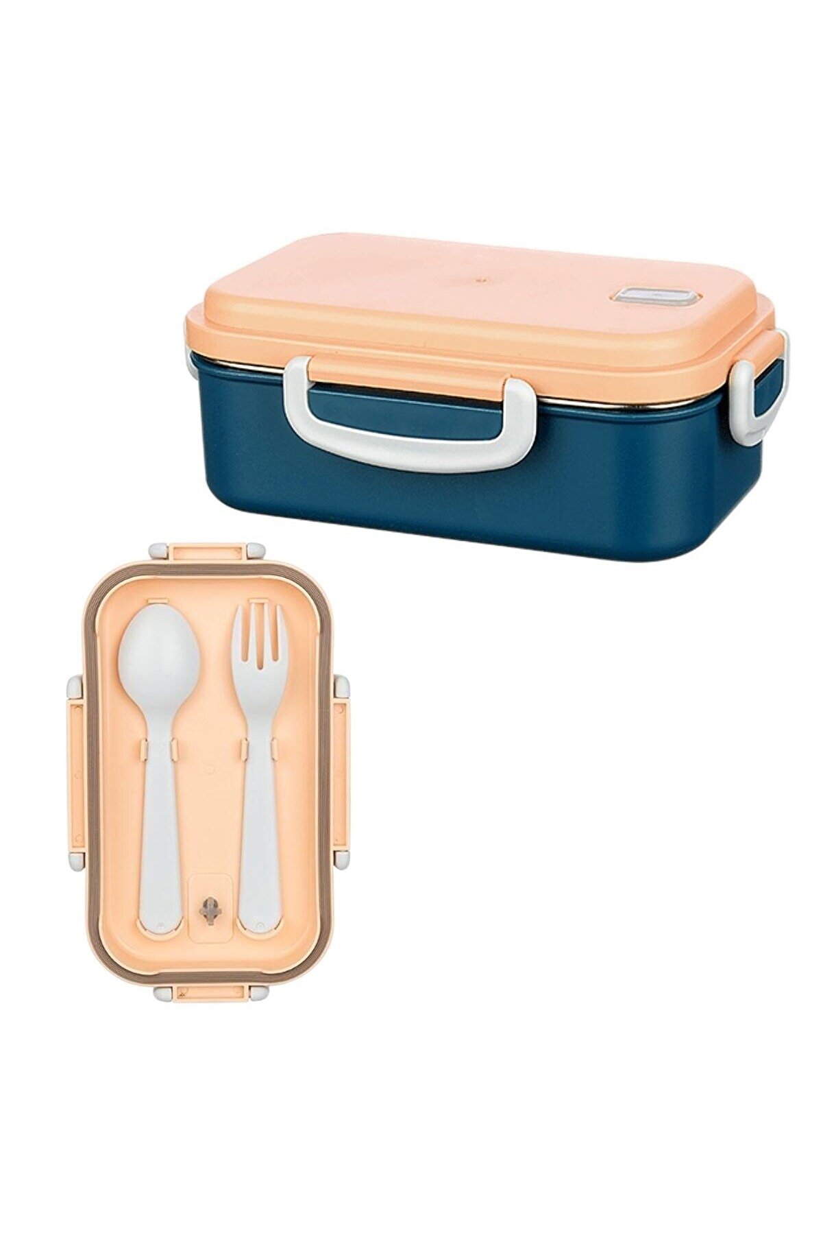 Go İthalat 2 B&ouml;lmeli̇ 150-300 Ml Paslanmaz &Ccedil;eli̇k Yemek Kabı Beslenme Kabı Yi̇yecek Saklama Kabı (4457)