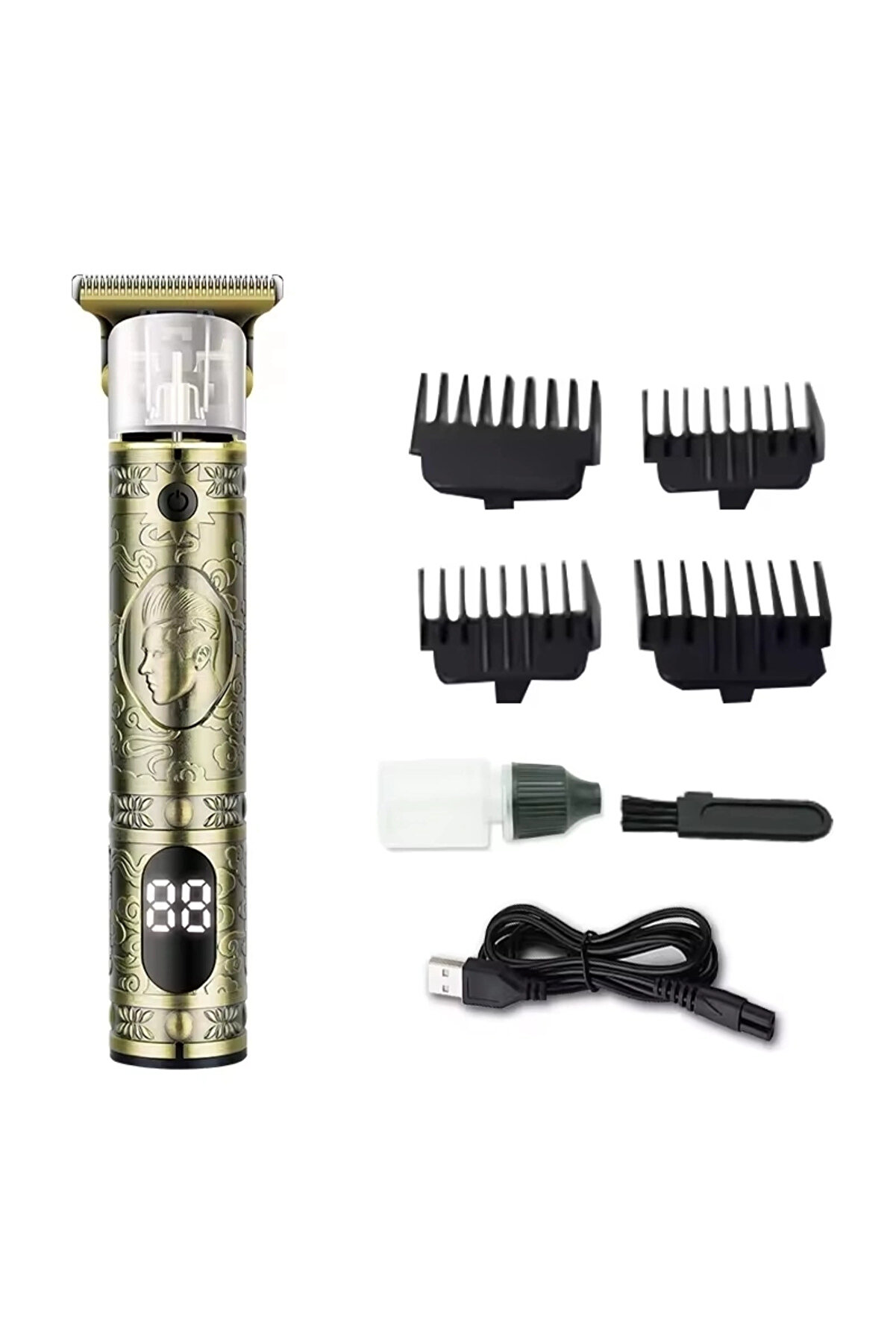 gizmurstore Kp-2149 Profesyonel Saç Sakal Ense Vücut Lazer Öncesi Kuaförlere Özel Tıraş Makinesi Demir Kasa